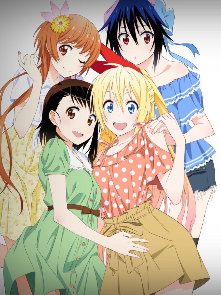 Baixar papel de parede para celular de Anime, Chitoge Kirisaki, Kosaki Onodera, Marika Tachibana, Seishirou Tsugumi, Nisekoi gratuito.
