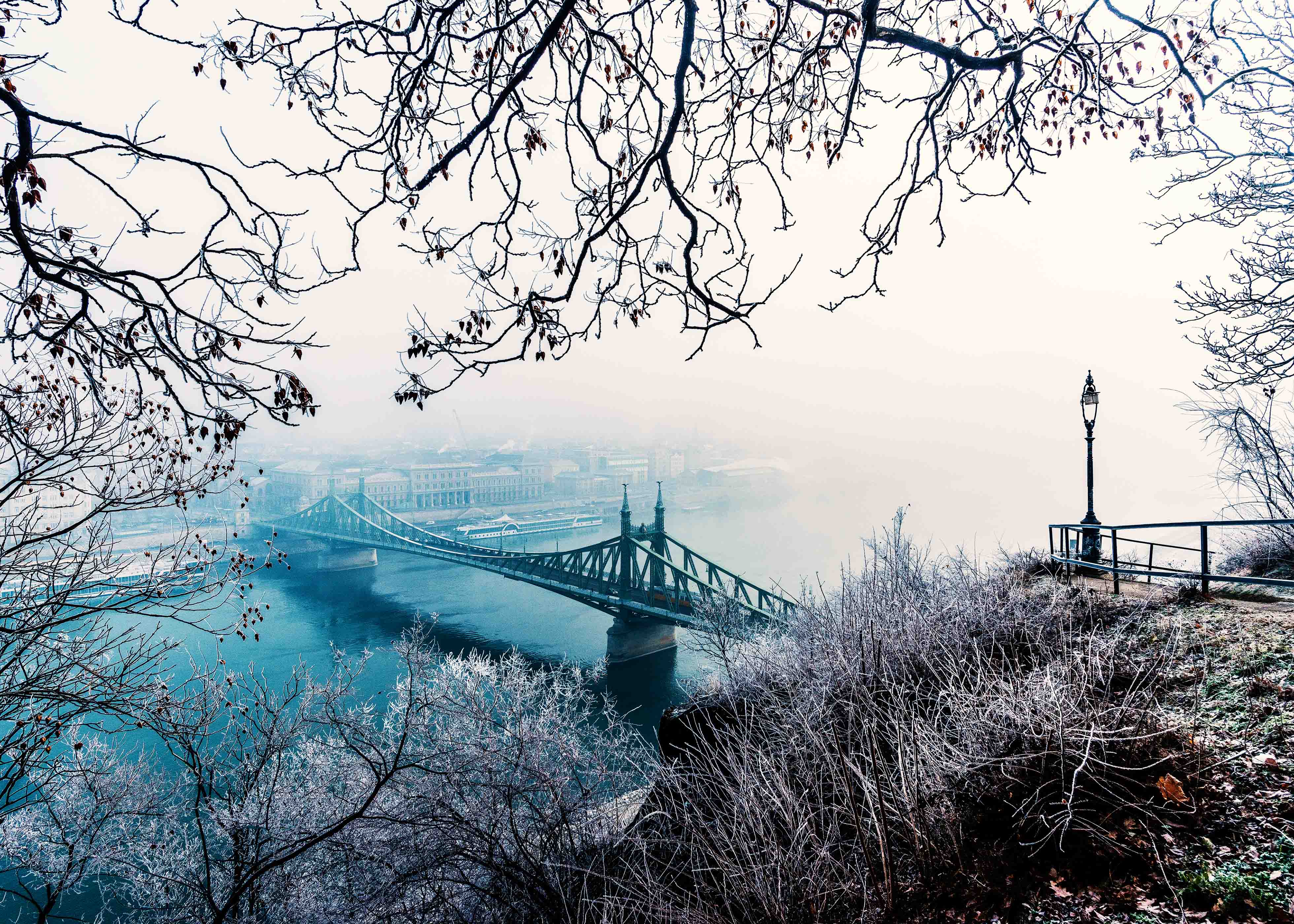 Скачать обои бесплатно Зима, Мост, Сделано Человеком картинка на рабочий стол ПК