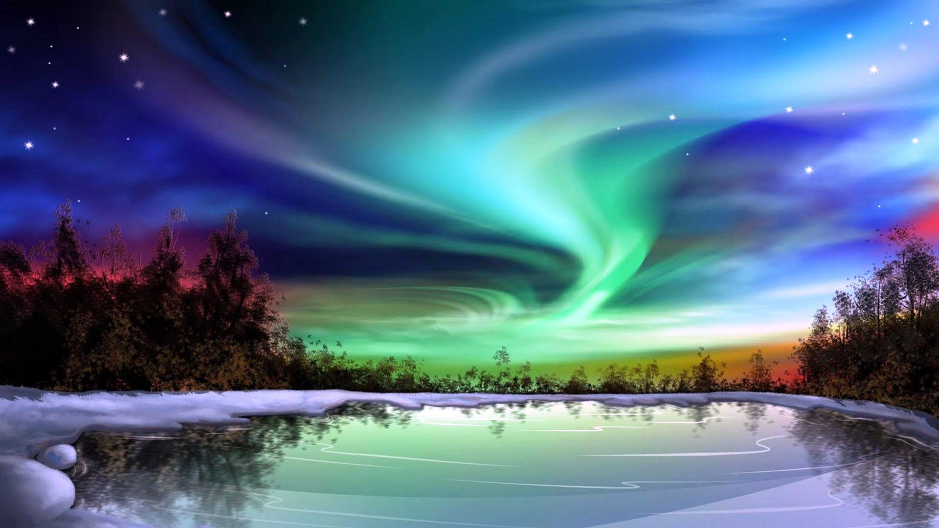 Download mobile wallpaper Earth, Aurora Borealis for free.