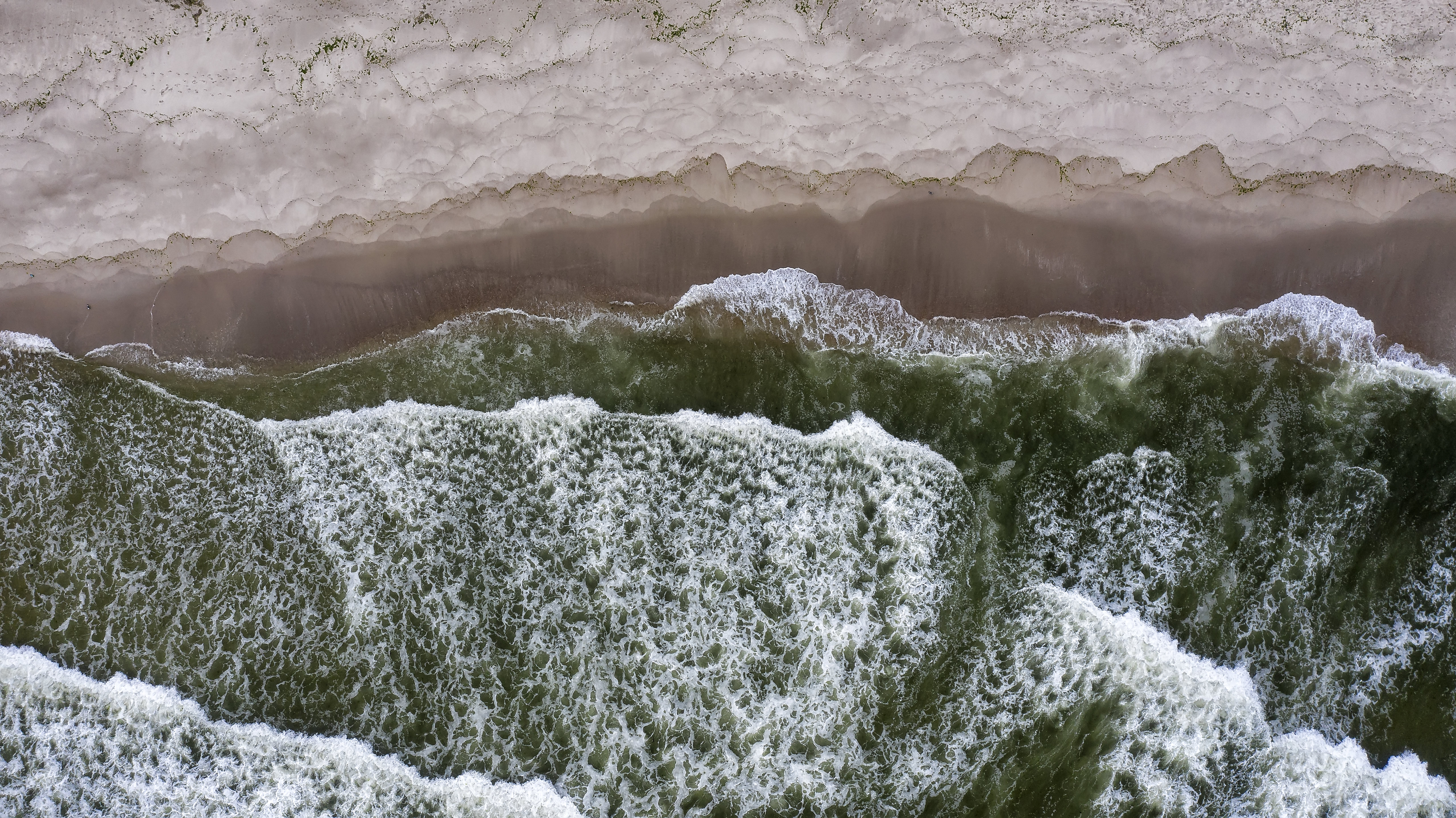 無料モバイル壁紙自然, 海, 波, サンド, 上から見る, 海岸をダウンロードします。