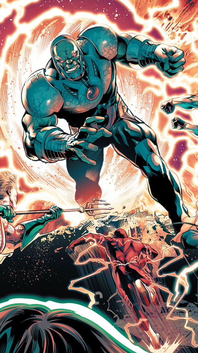 Baixar papel de parede para celular de Instantâneo, História Em Quadrinhos, Dc Comics, Aquaman, Darkseid (Dc Comics), Liga Da Justiça gratuito.