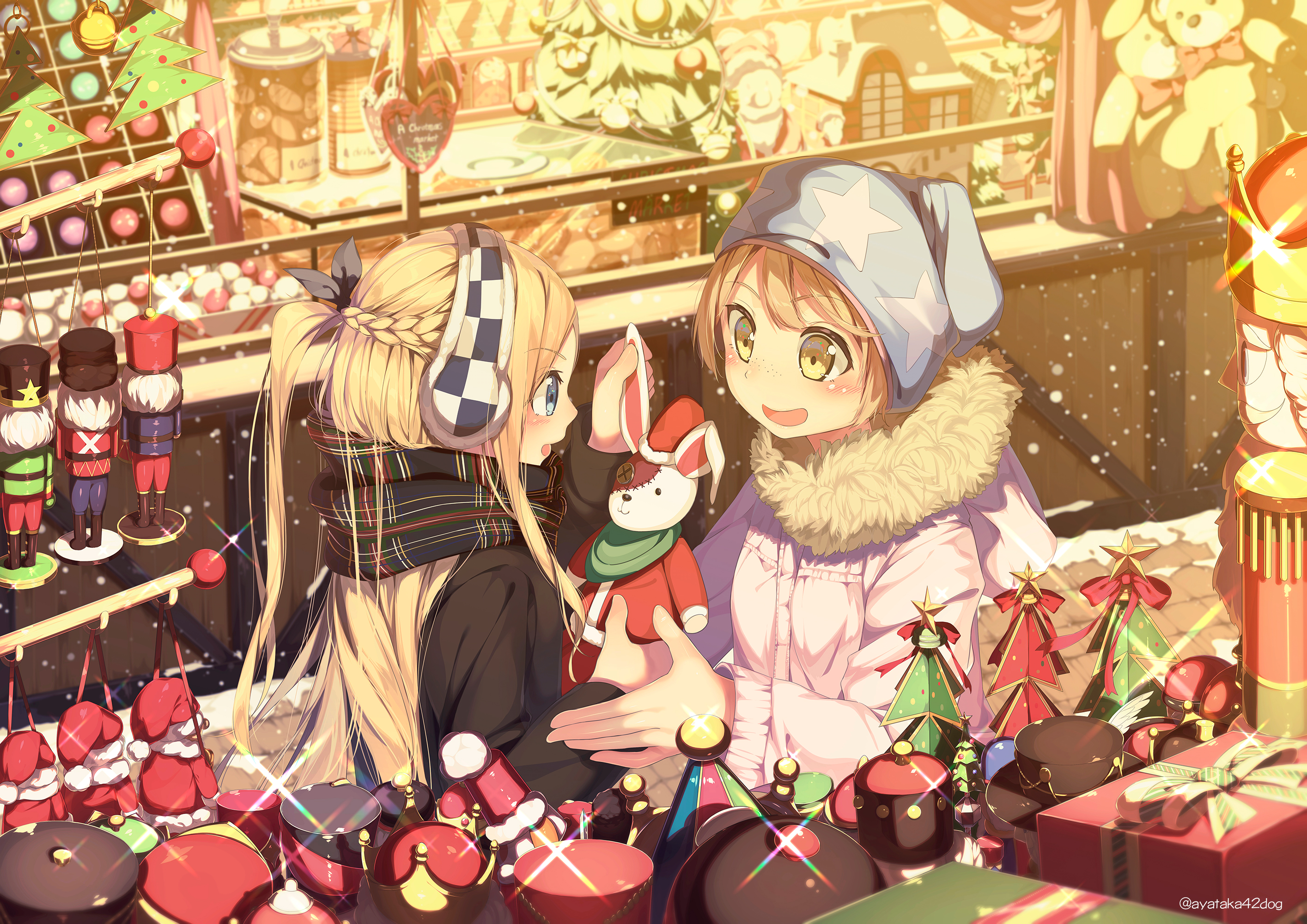 Free download wallpaper Anime, Christmas, Original on your PC desktop
