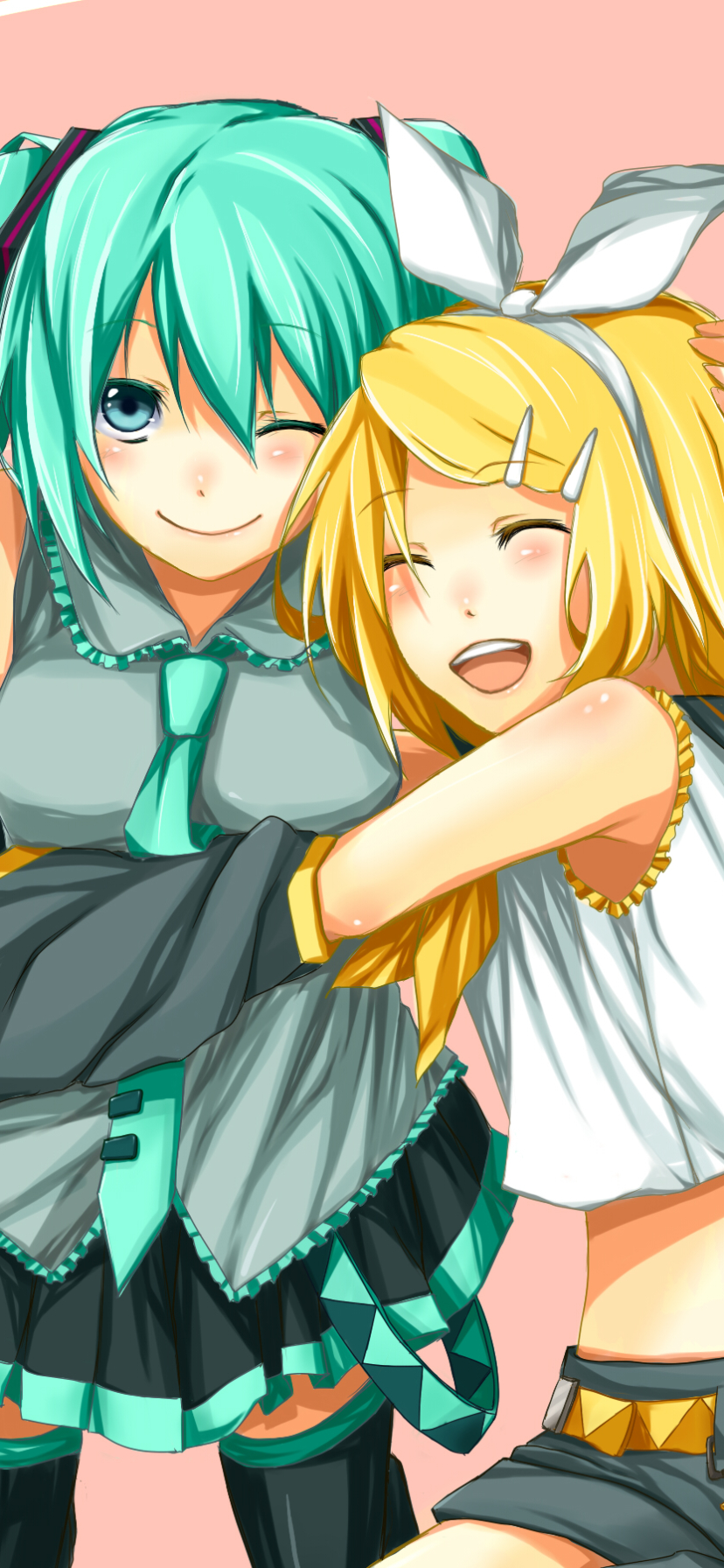 Baixar papel de parede para celular de Anime, Vocaloid, Hatsune Miku, Rin Kagamine gratuito.