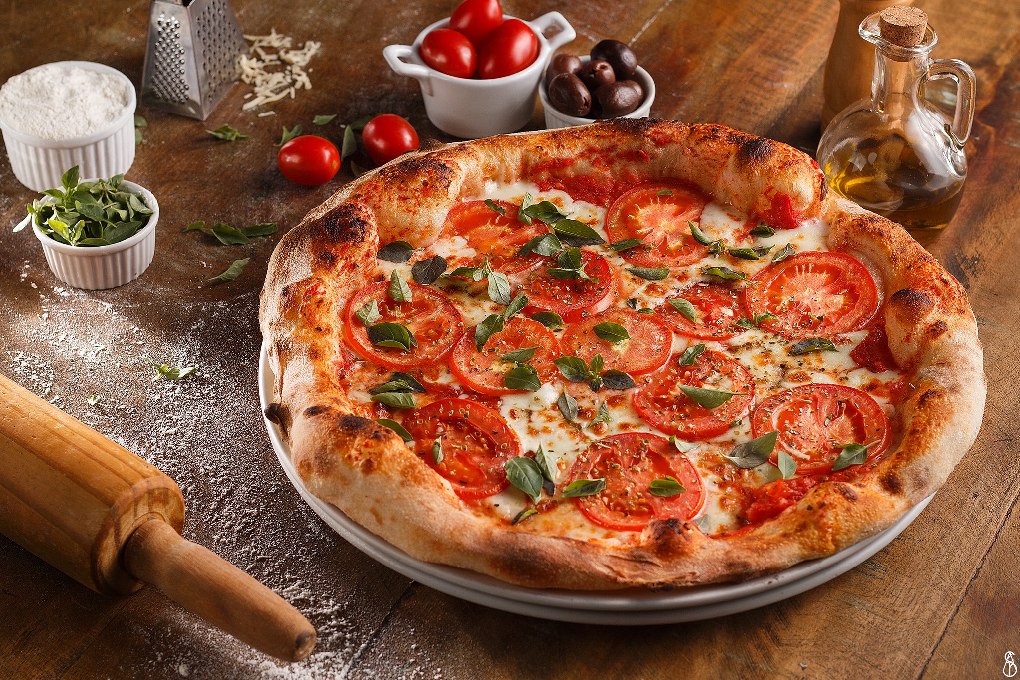 Free download wallpaper Food, Pizza, Still Life, Tomato on your PC desktop