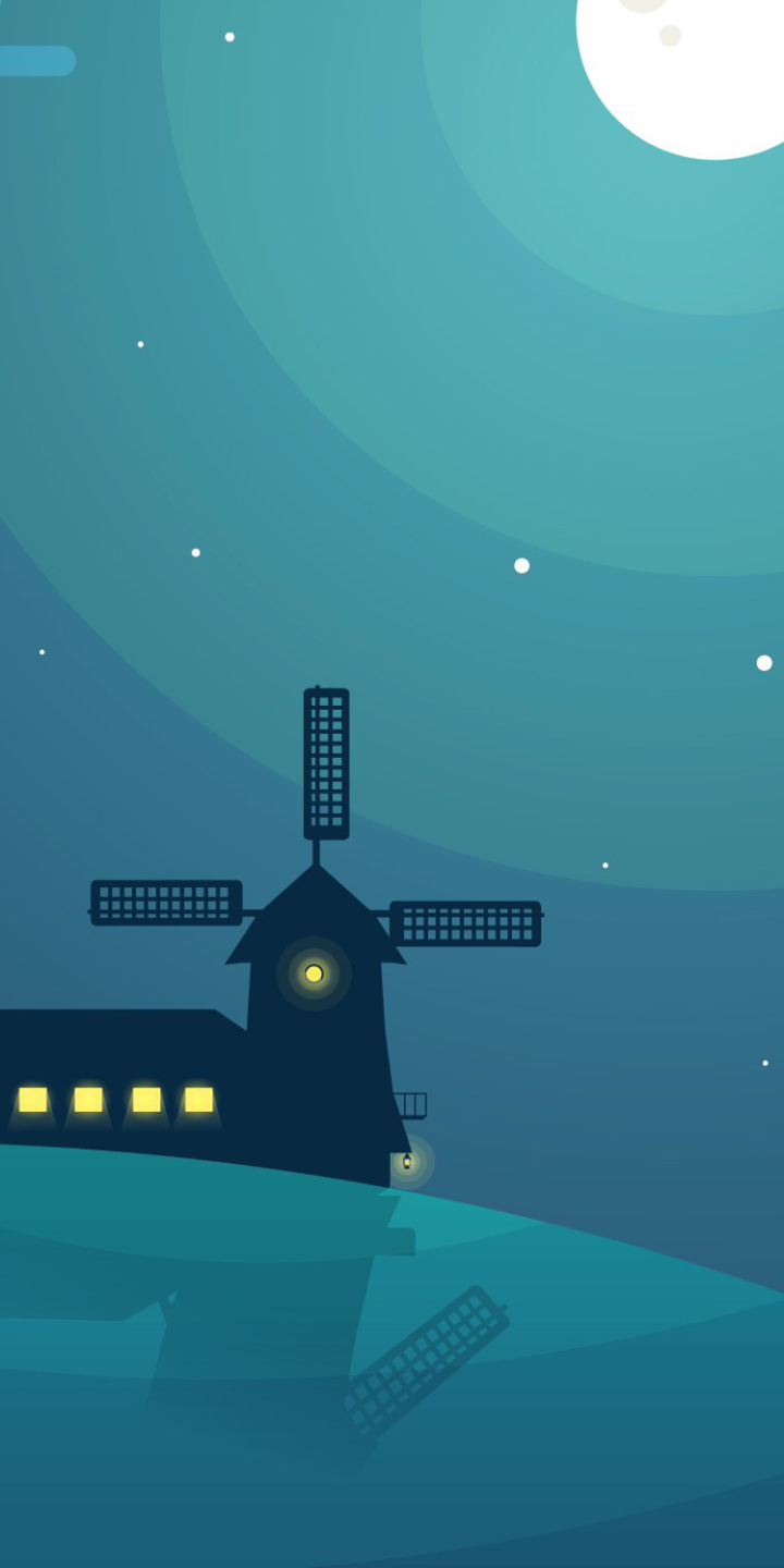 Download mobile wallpaper Minimalism, Artistic, Windmill for free.