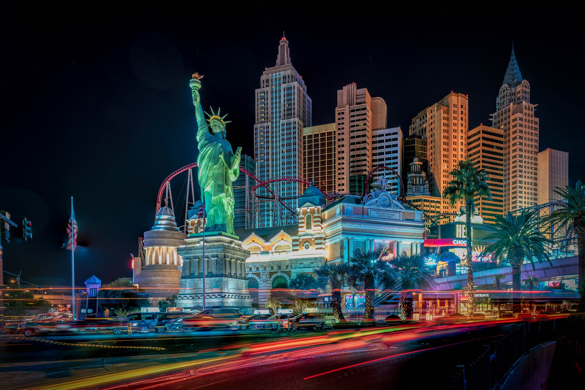 Download mobile wallpaper Cities, Night, Las Vegas, Usa, City, Skyscraper, Building, Man Made, Time Lapse for free.