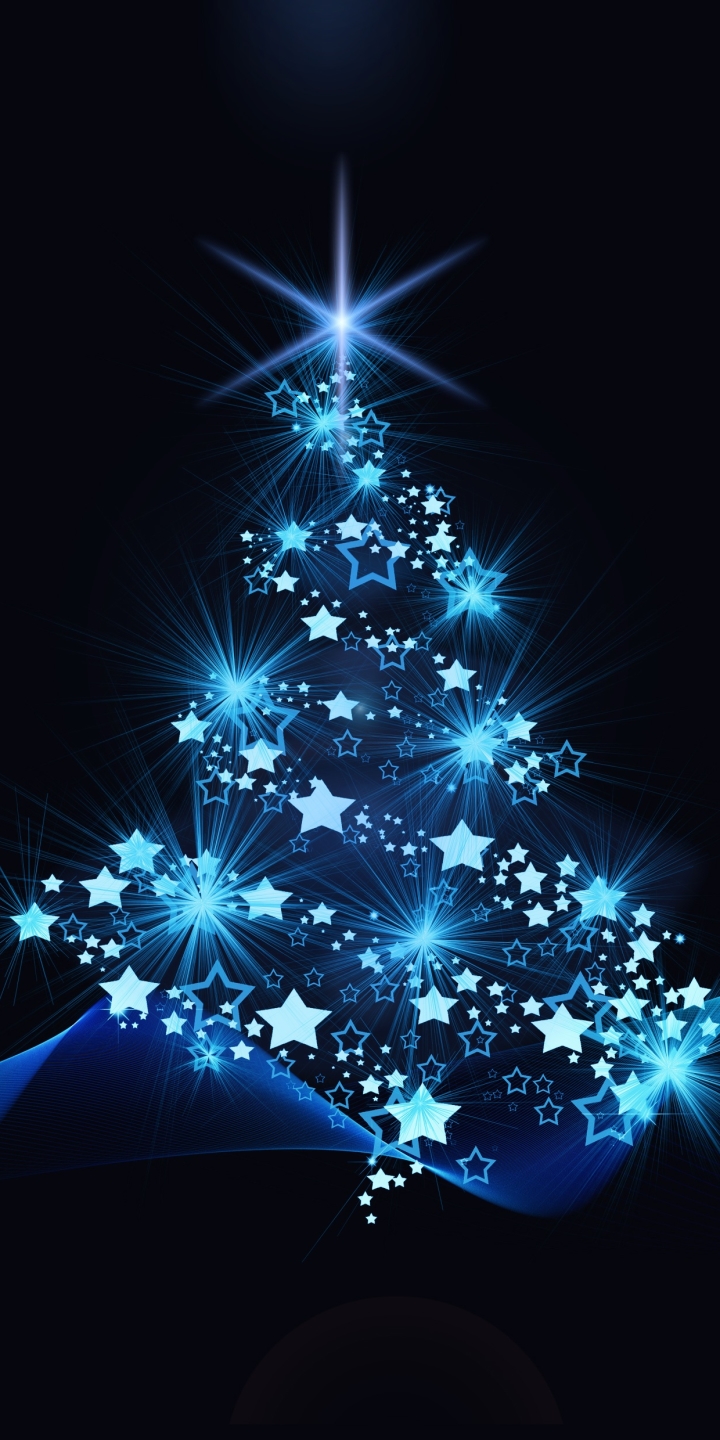 無料モバイル壁紙クリスマス, 青い, 星, ホリデーをダウンロードします。