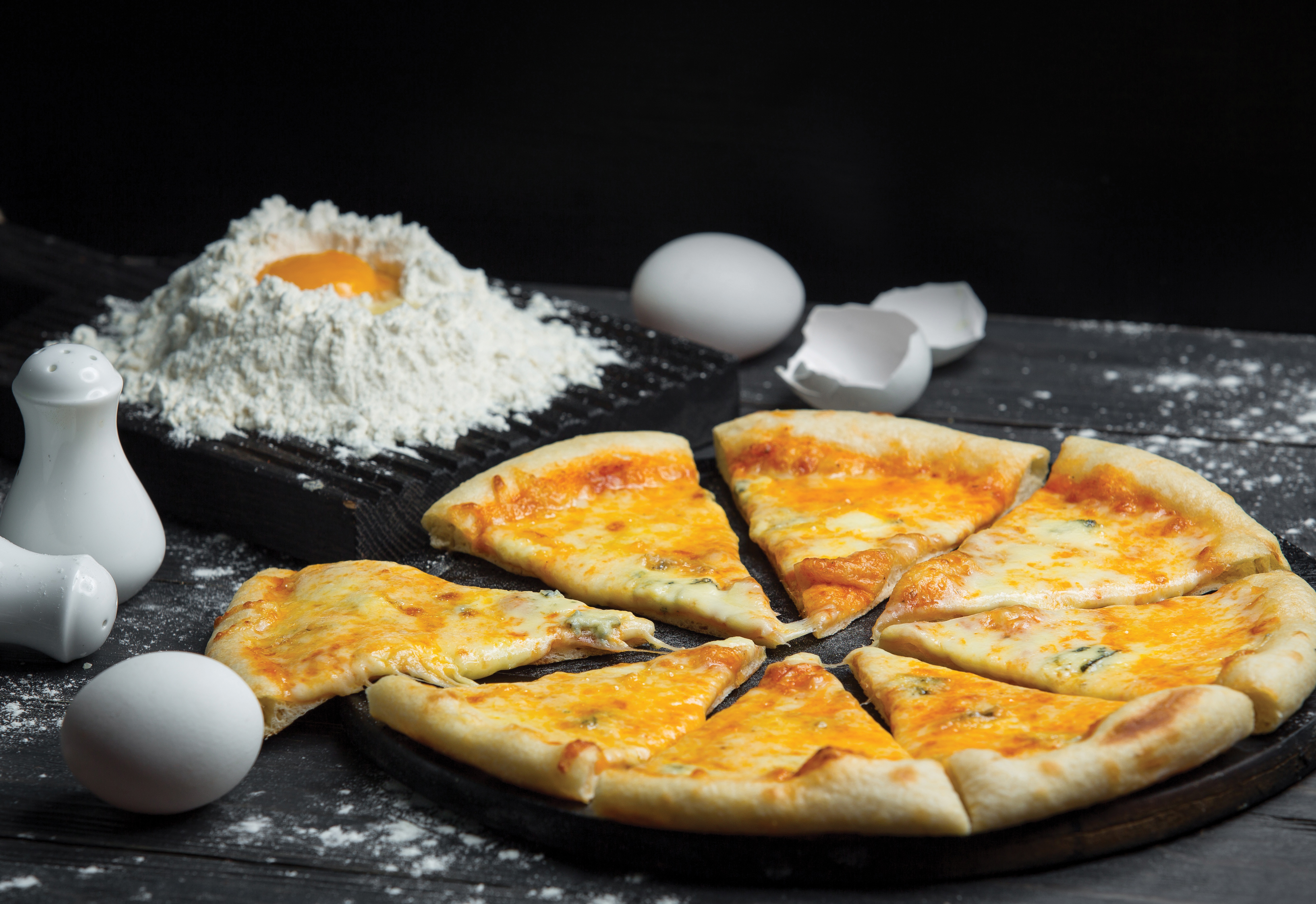 Download mobile wallpaper Food, Pizza, Still Life, Egg for free.