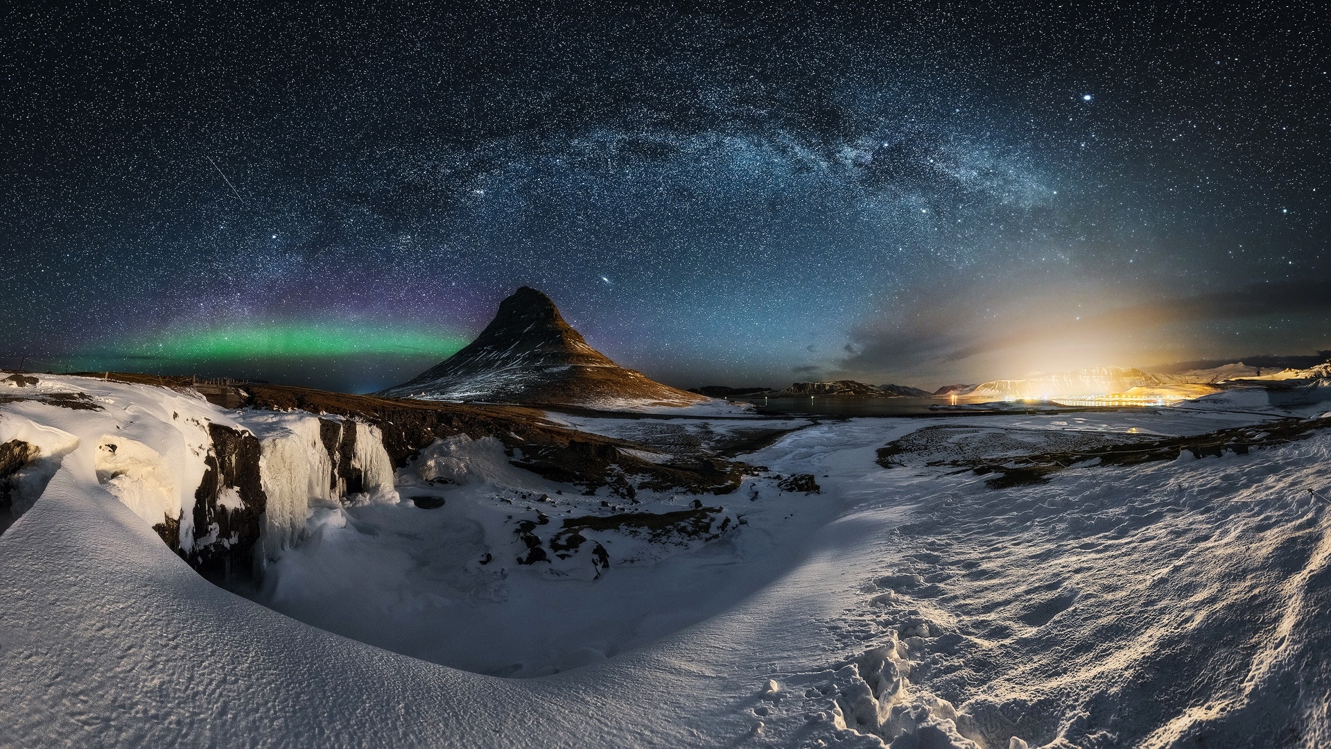 Free download wallpaper Landscape, Winter, Sky, Night, Snow, Starry Sky, Earth on your PC desktop