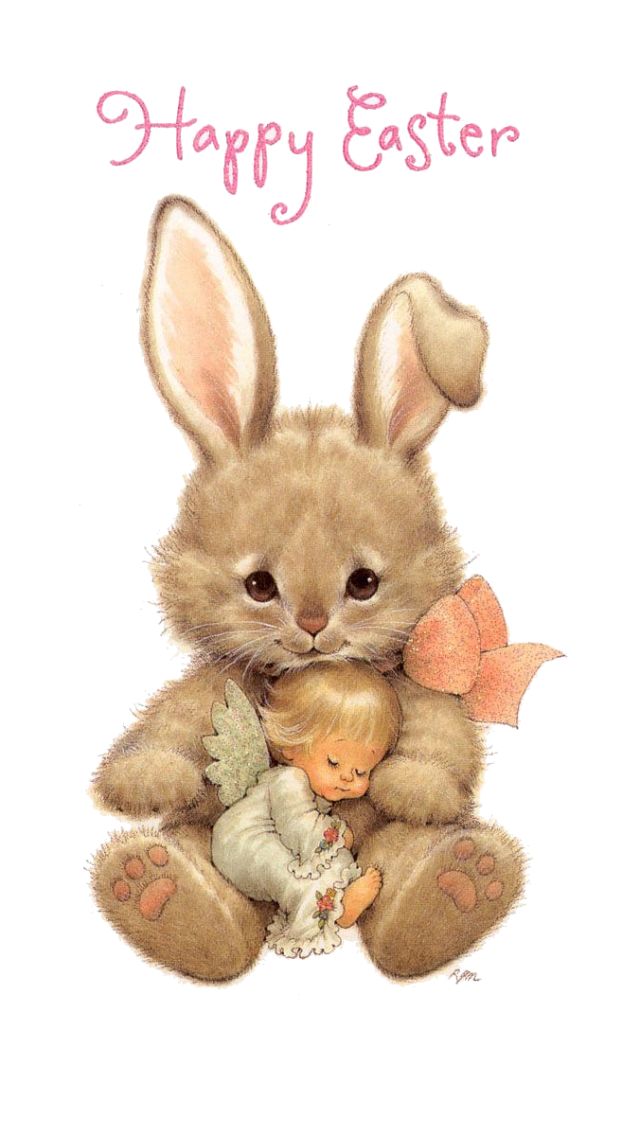 Download mobile wallpaper Easter, Holiday, Angel, Child, Bunny, Little Girl, Happy Easter for free.