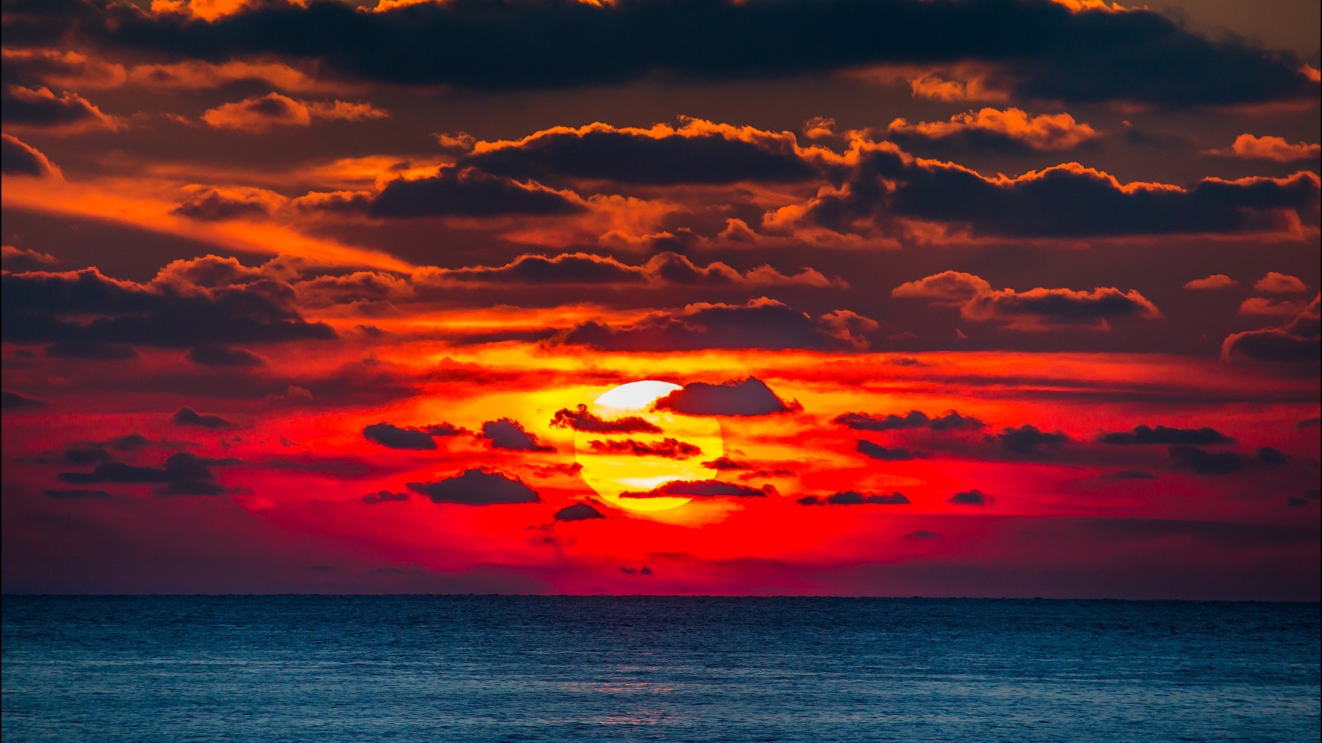 Free download wallpaper Sunset, Sky, Sea, Sun, Earth on your PC desktop