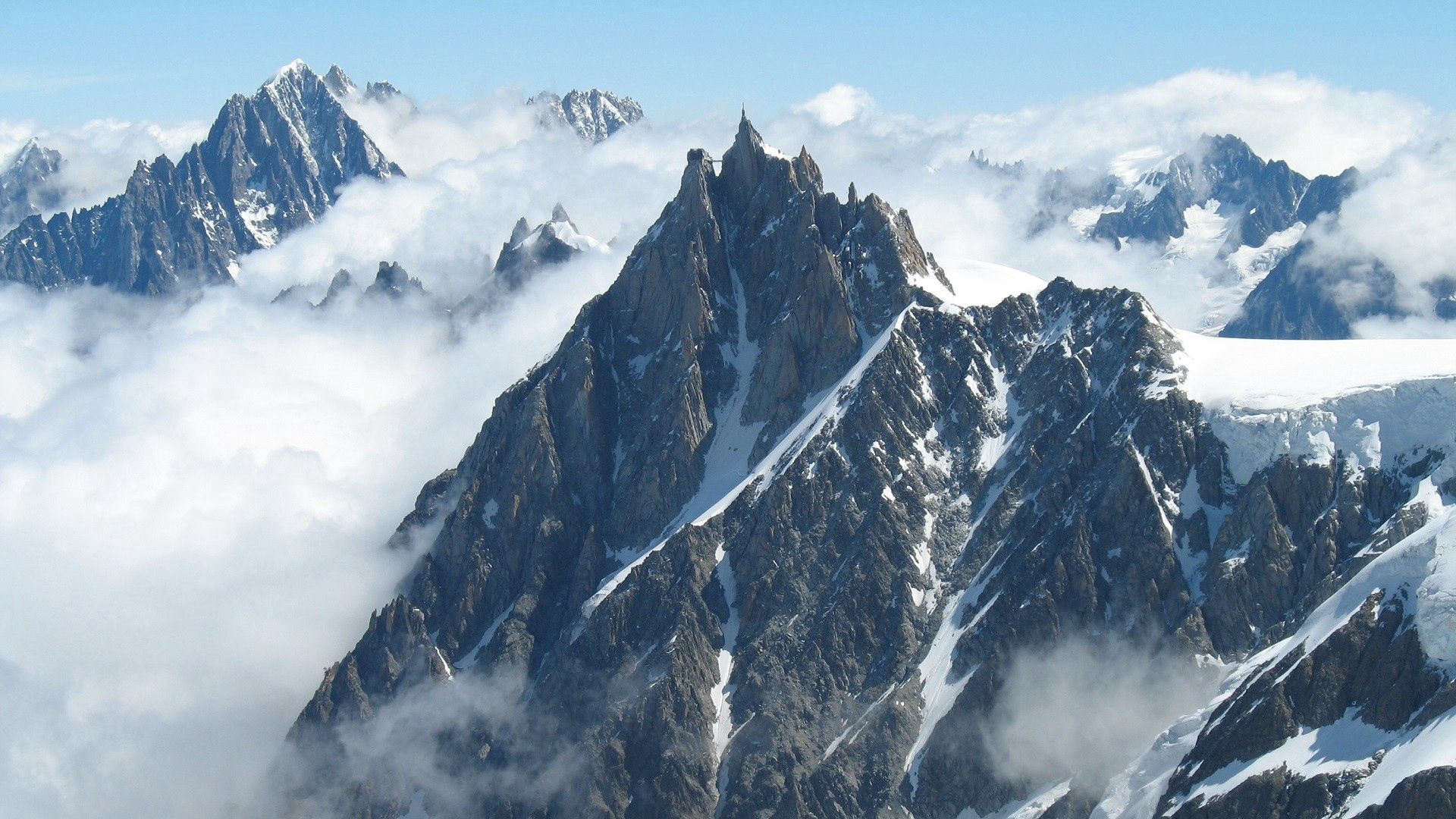 無料モバイル壁紙自然, 雪, 霧, トップス, 頂点, 山脈, スカイをダウンロードします。