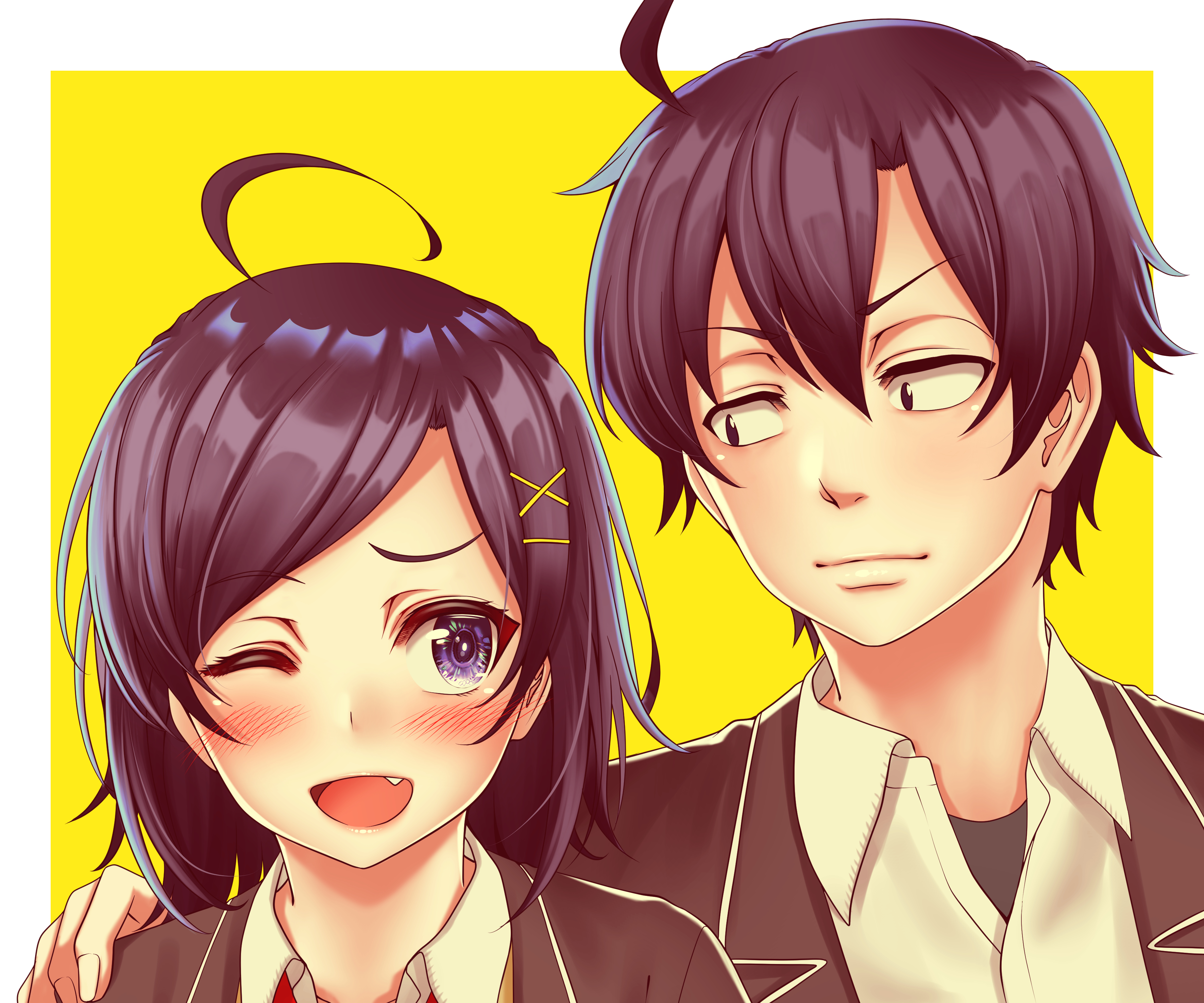 Free download wallpaper Anime, My Teen Romantic Comedy Snafu, Hachiman Hikigaya, Komachi Hikigaya on your PC desktop