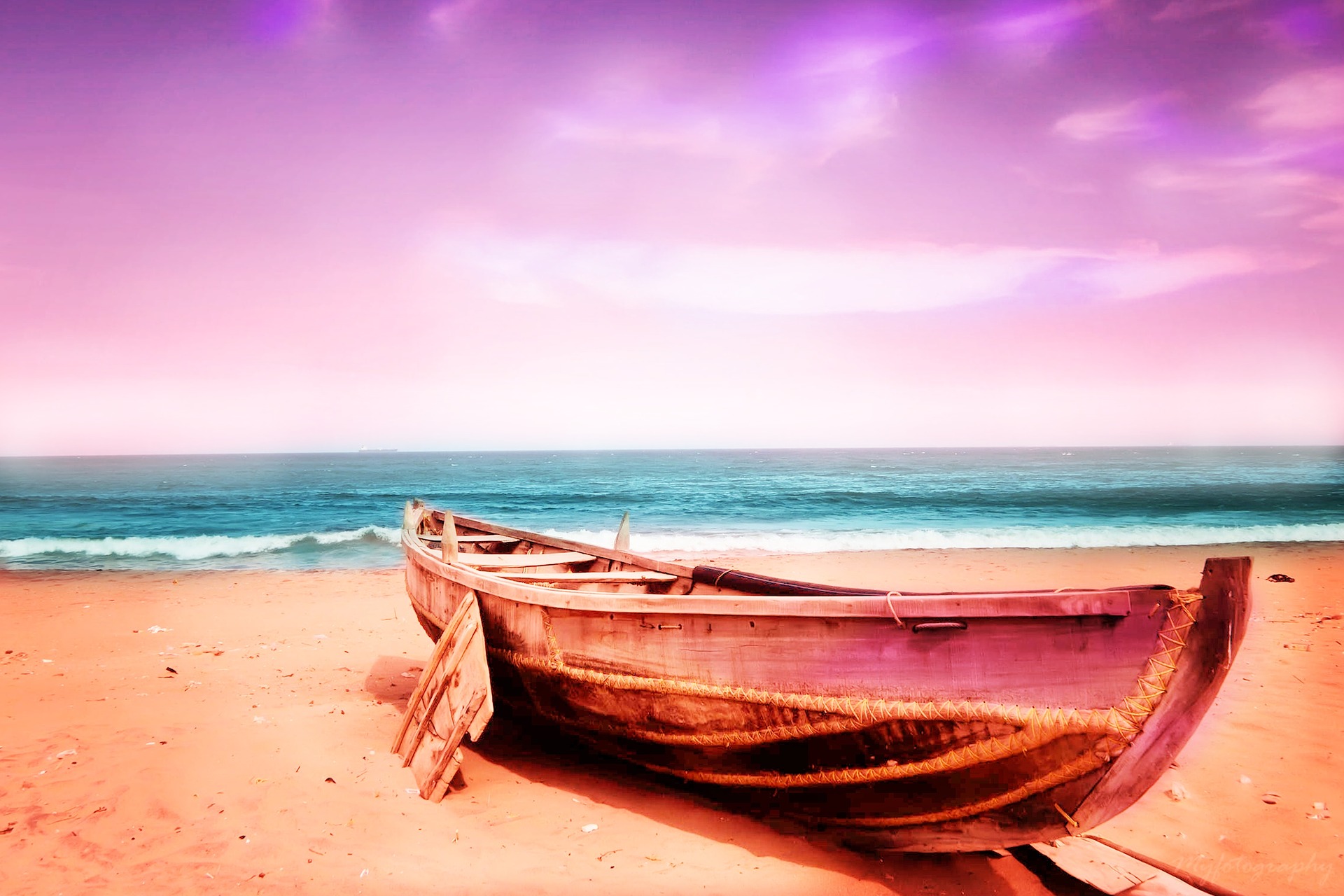 Laden Sie das Sand, Horizont, Ozean, Boot, Fahrzeuge-Bild kostenlos auf Ihren PC-Desktop herunter