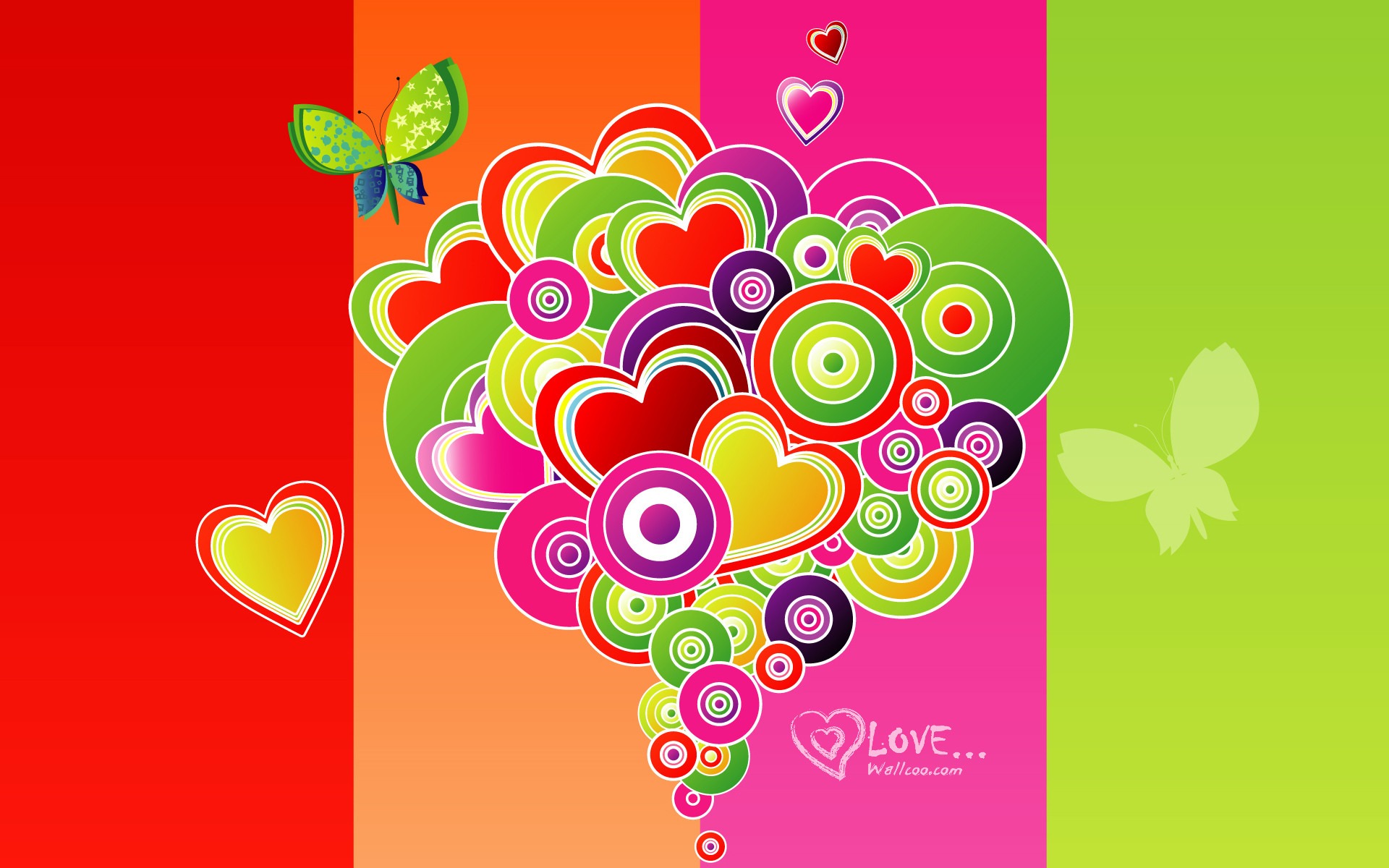 Download mobile wallpaper Valentine's Day, Love, Vector, Holiday, Colors, Heart for free.