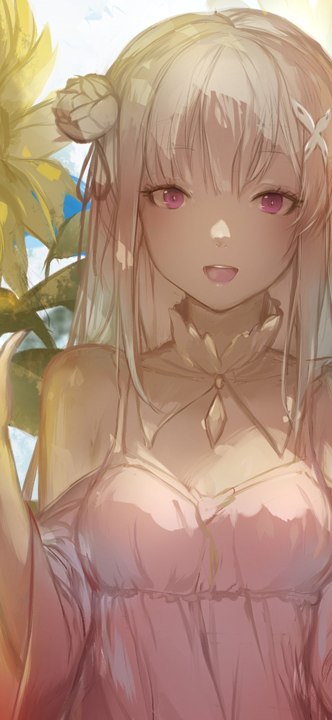 Handy-Wallpaper Blond, Blondinen, Animes, Rosa Augen, Emilia (Re: Zero), Re:zero Das Leben In Einer Anderen Welt Beginnen kostenlos herunterladen.