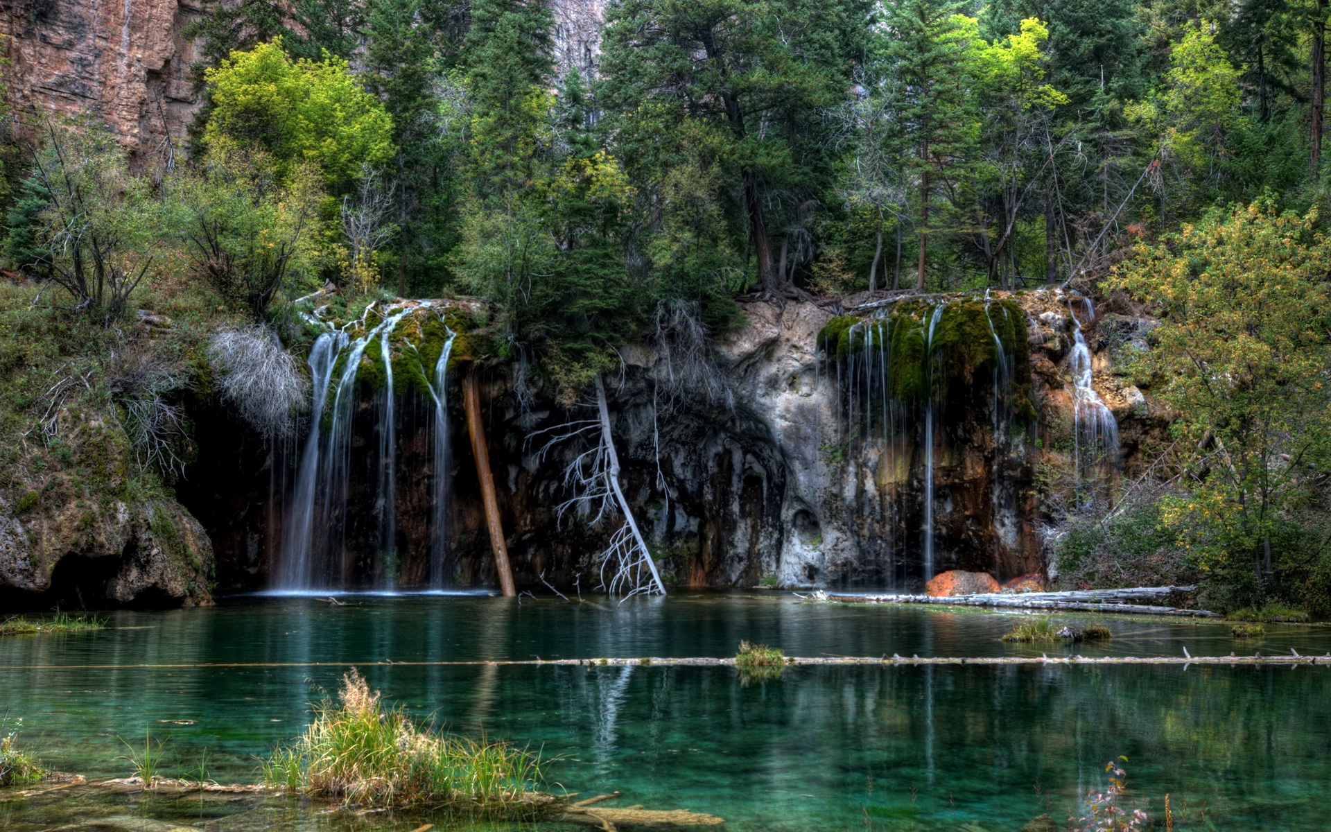 colorado, earth, hanging lake, waterfall