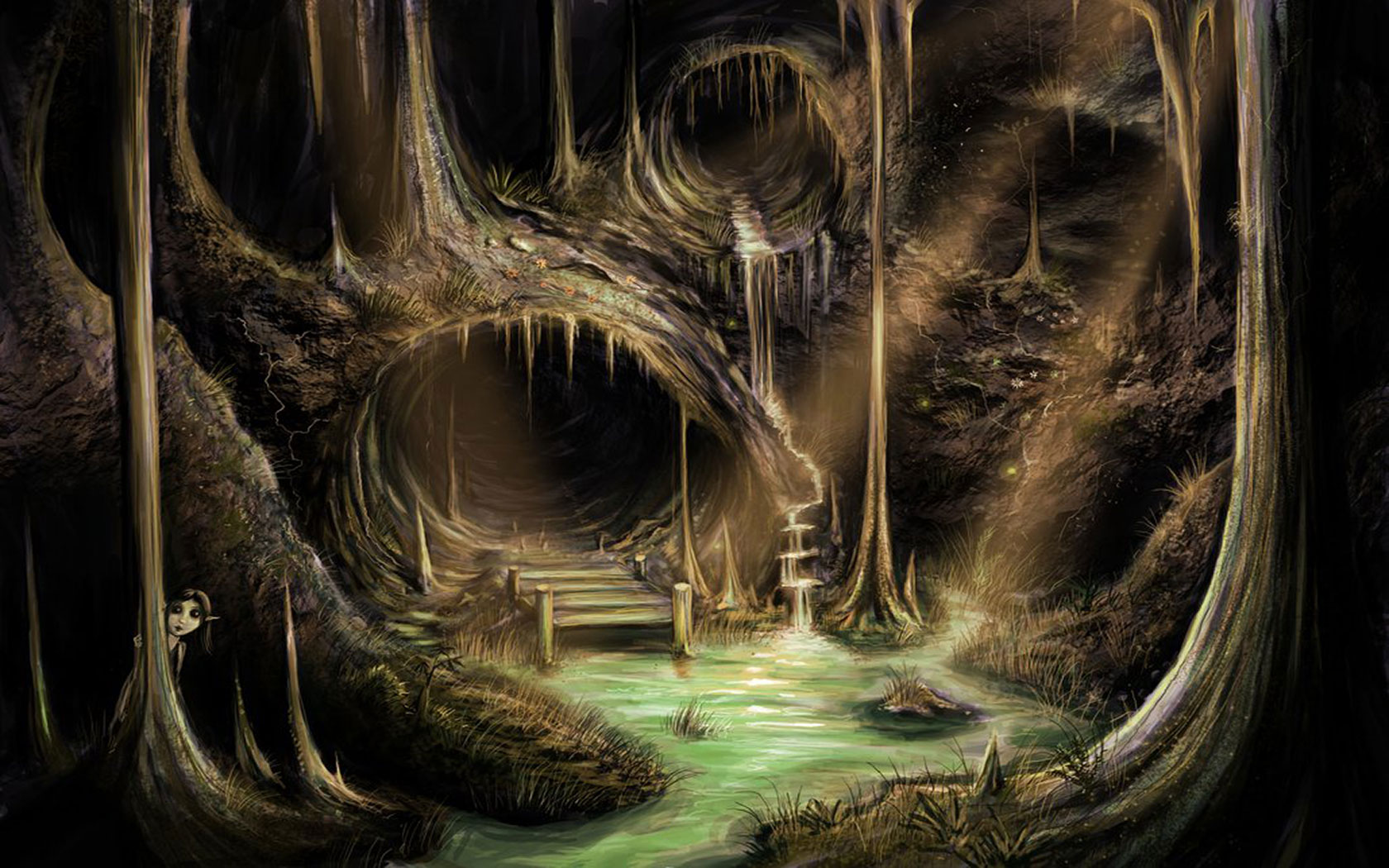 Download mobile wallpaper Fantasy, Cave for free.