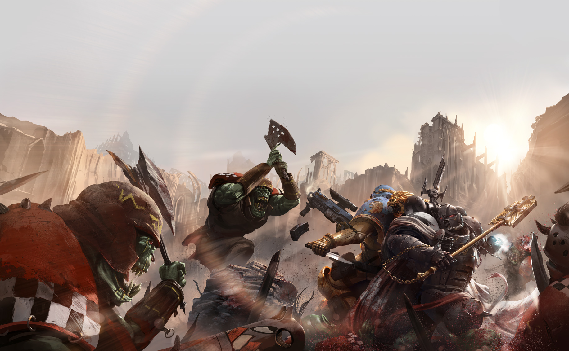 Laden Sie das Warhammer 40K, Computerspiele, Space Marines, Kriegshammer-Bild kostenlos auf Ihren PC-Desktop herunter