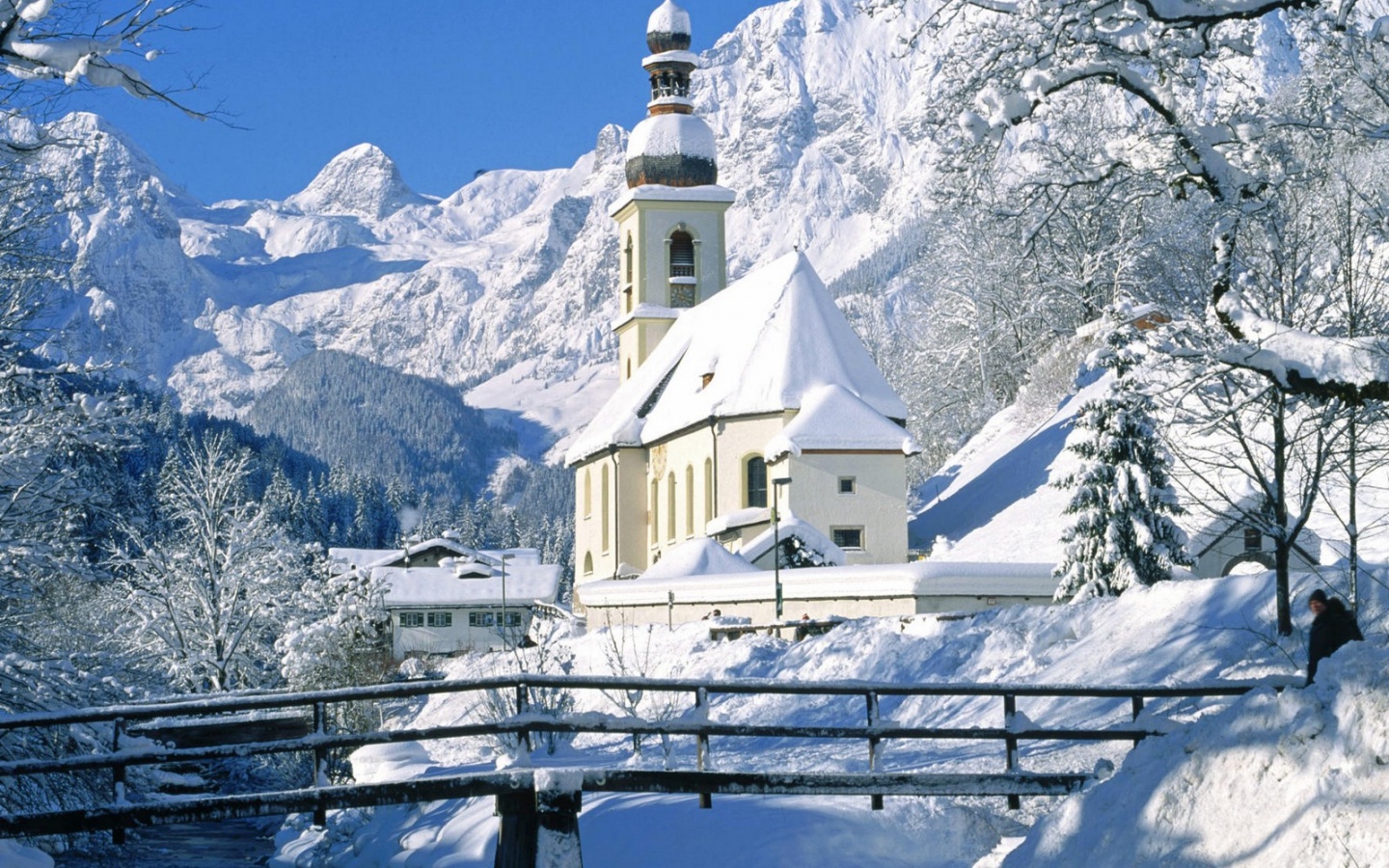 PCデスクトップに冬, 雪, 教会, 宗教的画像を無料でダウンロード