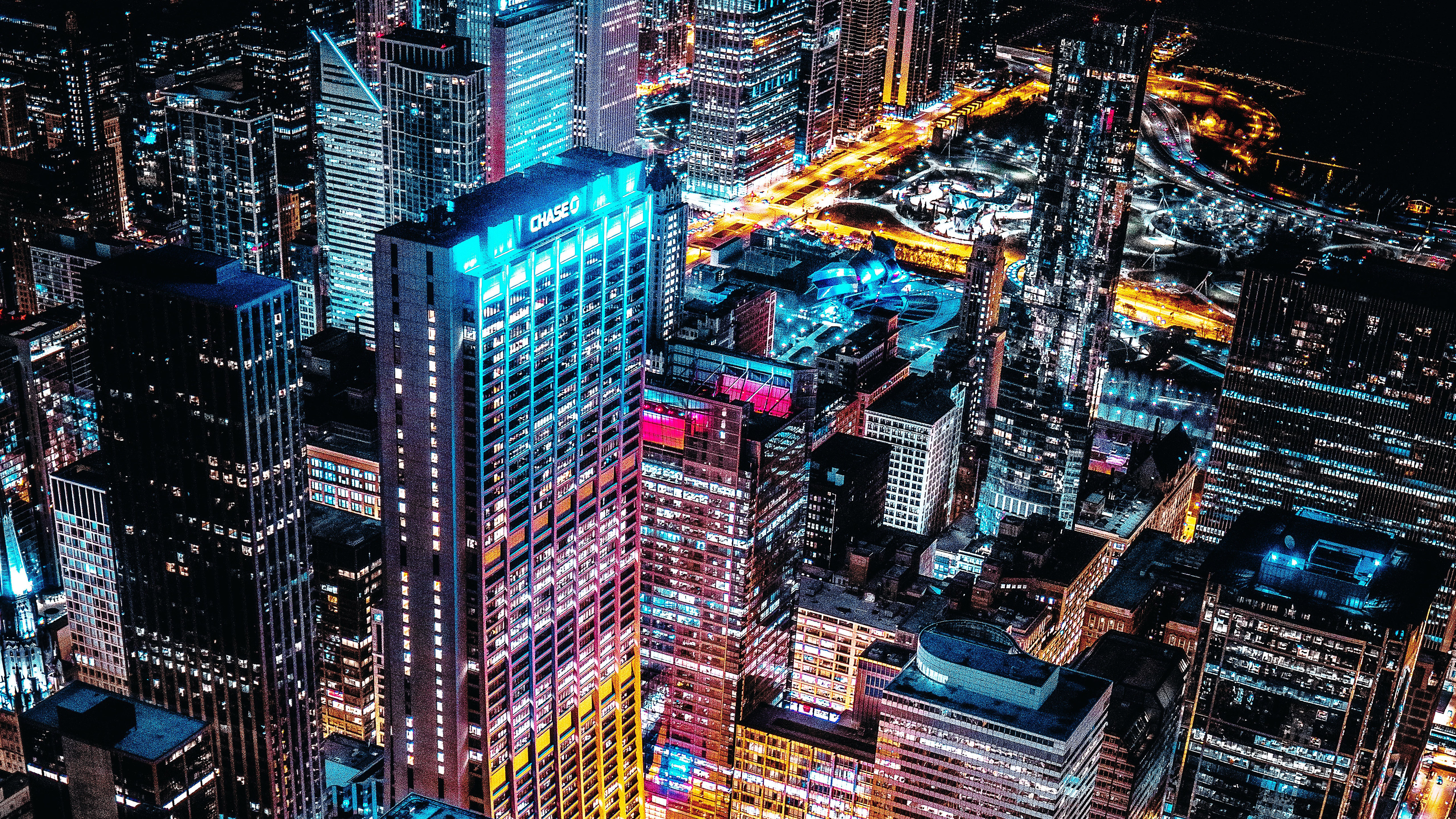 Laden Sie das Städte, Chicago, Menschengemacht, Großstadt, Luftbildfotografie-Bild kostenlos auf Ihren PC-Desktop herunter