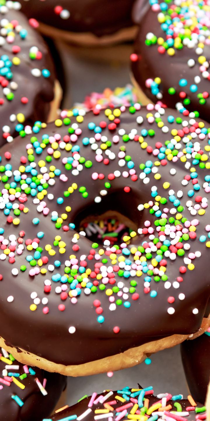 Download mobile wallpaper Food, Chocolate, Sweets, Doughnut for free.