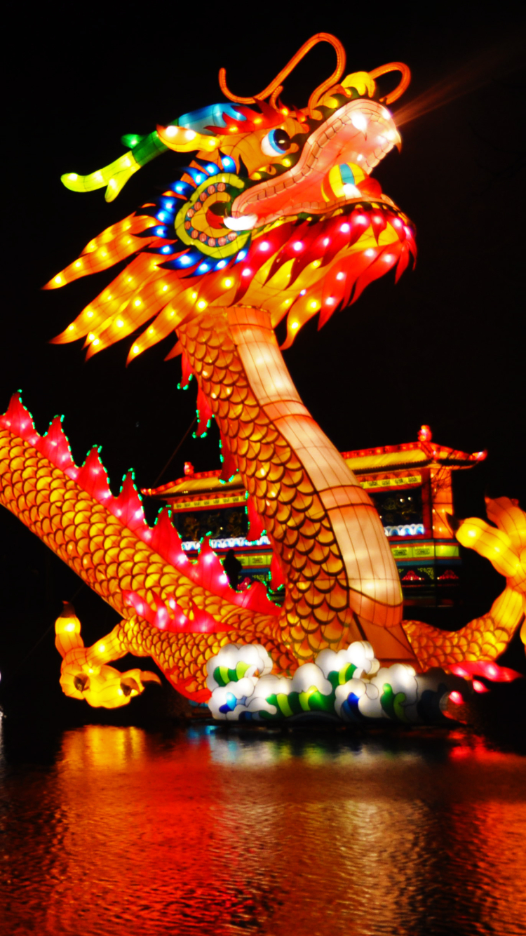 Download mobile wallpaper Holiday, Chinese New Year, Chinese Dragon for free.