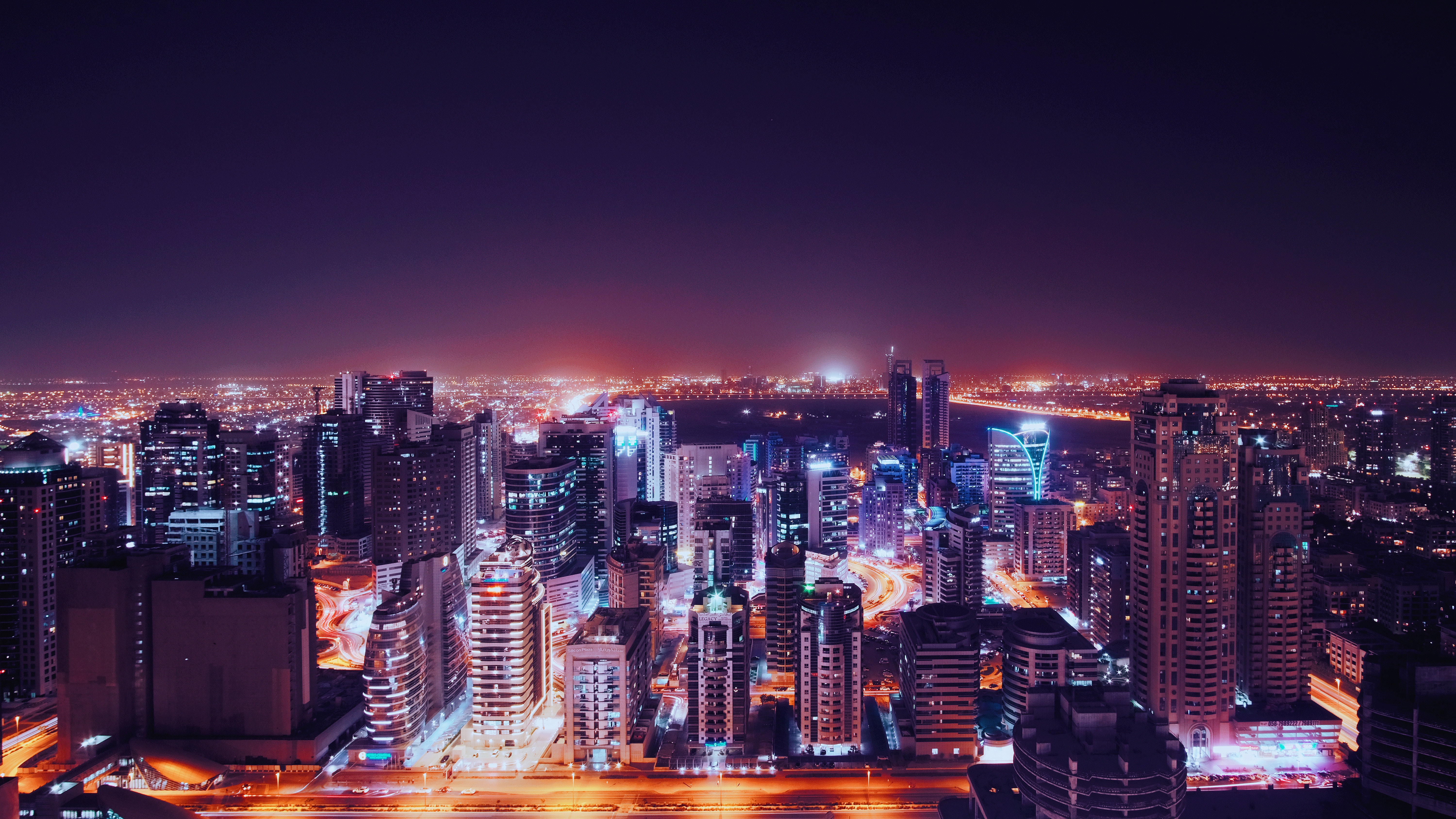 54526 télécharger l'image dubaï, villes, vue d'en haut, vue d’en haut, dubai, ville de nuit, lumières de la ville, mégalopole, emirats arabes unis, émirats arabes unis - fonds d'écran et économiseurs d'écran gratuits