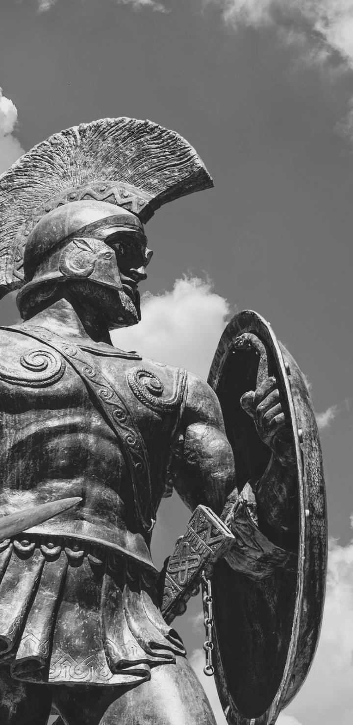 Download mobile wallpaper Statue, Warrior, Greek, History, Man Made for free.