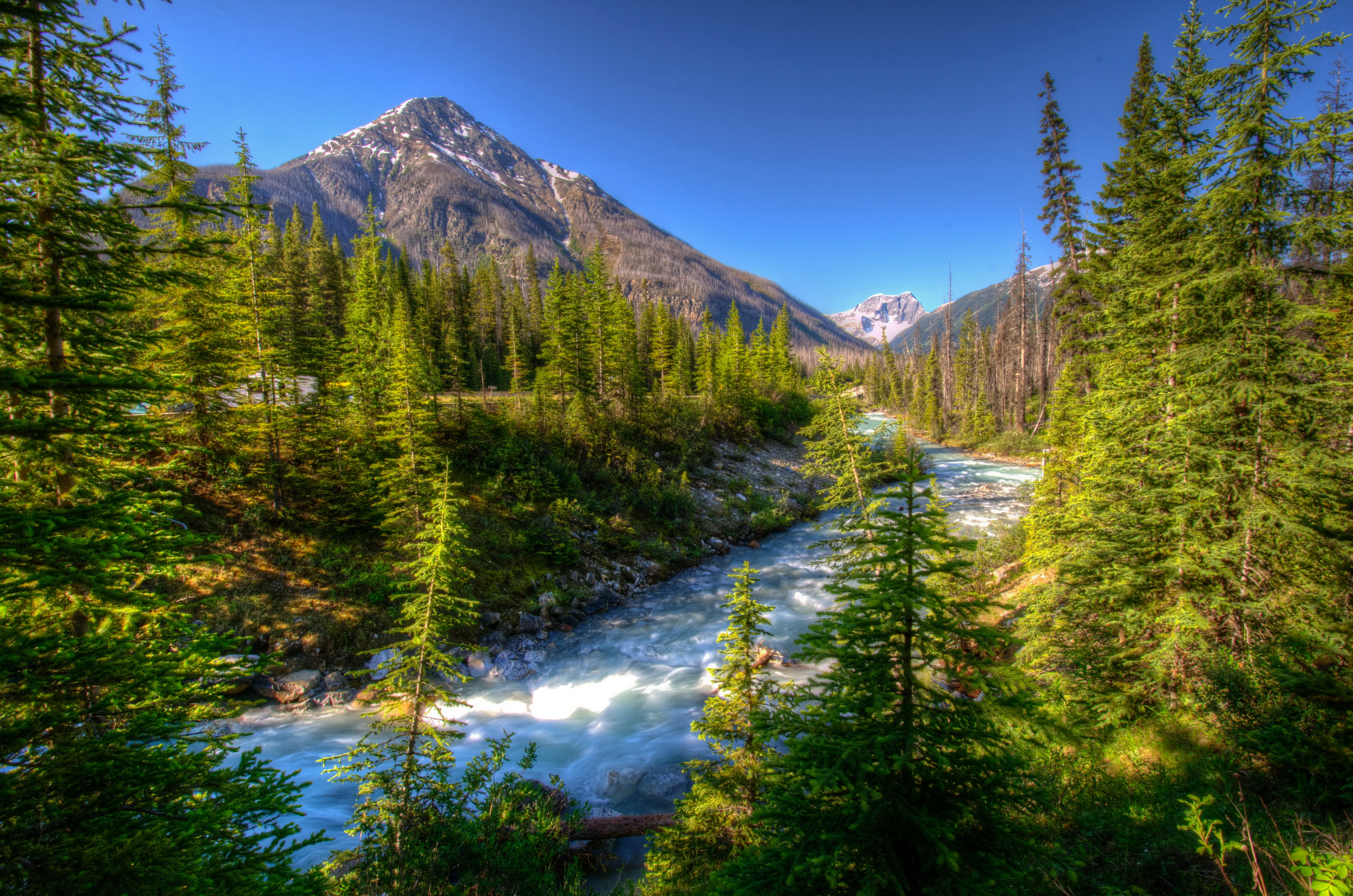 PCデスクトップに川, 山, 森, 地球画像を無料でダウンロード