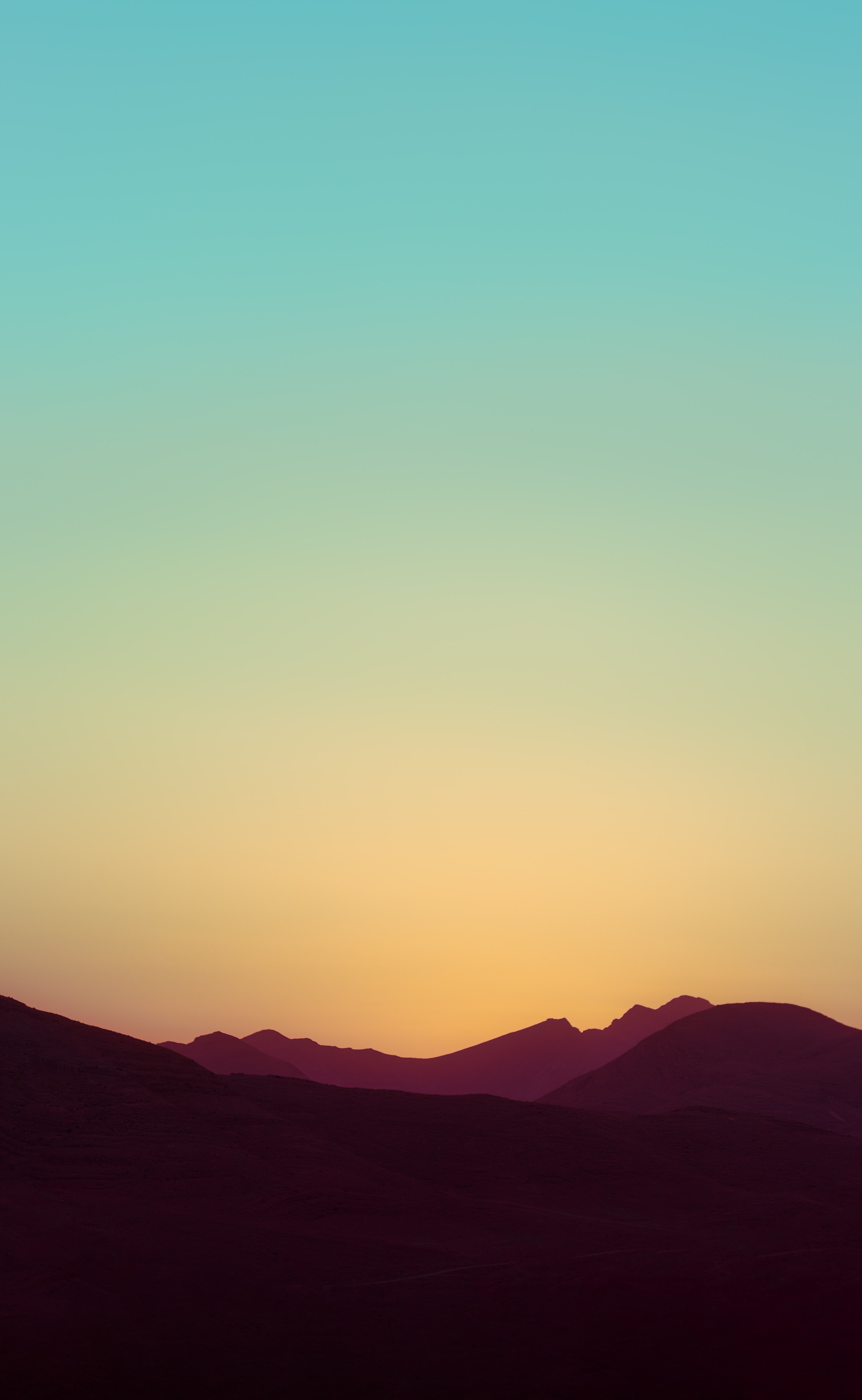 Download mobile wallpaper Hills, Sky, Relief, Sunset, Nature for free.