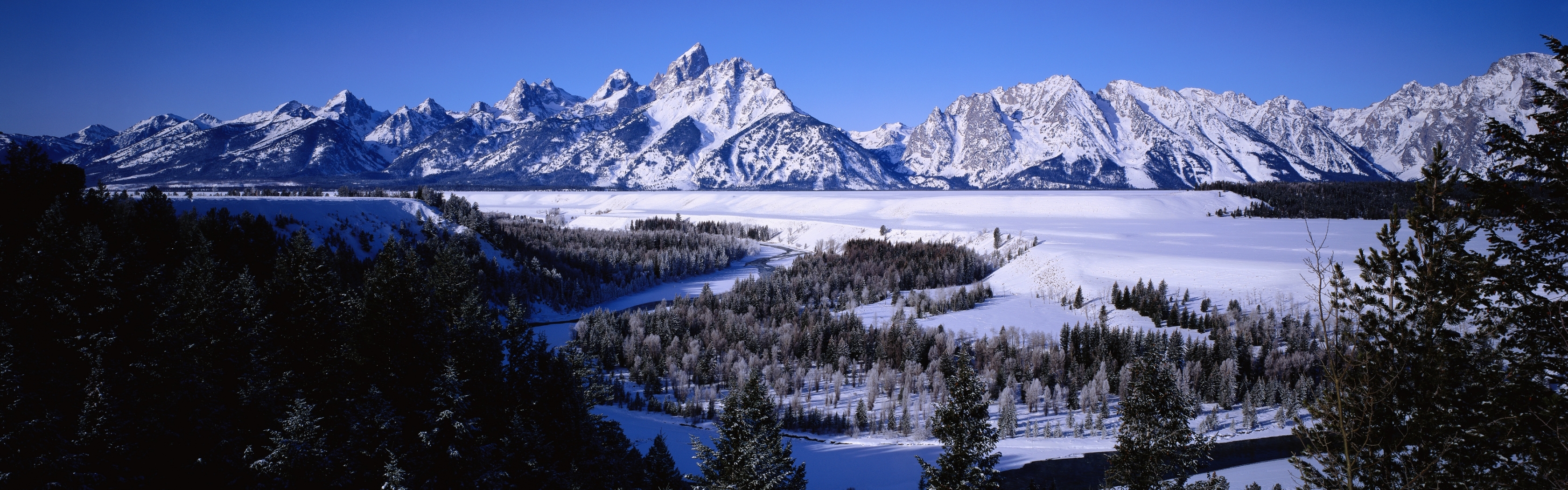 Скачать обои бесплатно Горы, Зима, Пейзаж картинка на рабочий стол ПК
