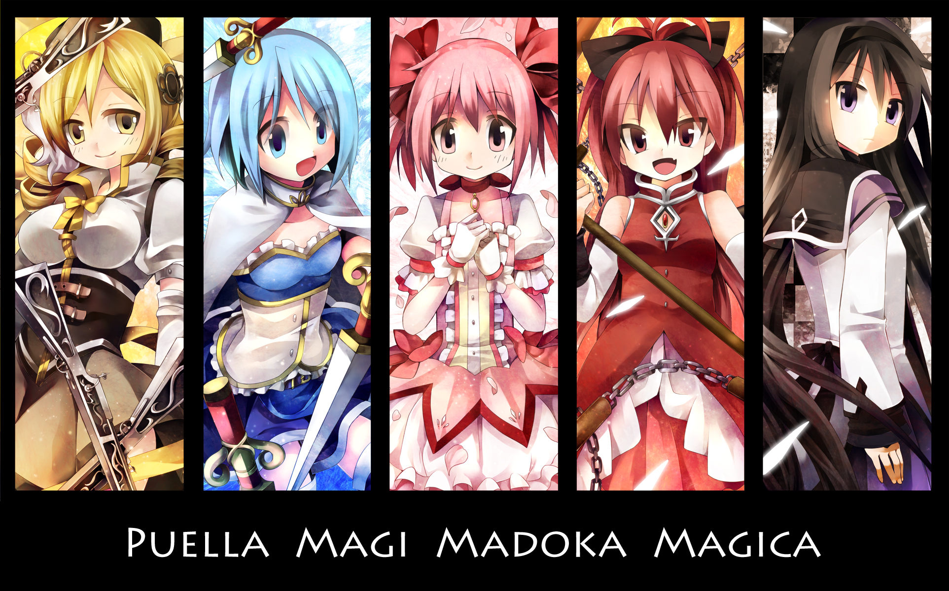 Baixar papel de parede para celular de Anime, Kyōko Sakura, Mahô Shôjo Madoka Magika: Puella Magi Madoka Magica, Homura Akemi, Madoka Kaname, Mami Tomoe, Sayaka Miki gratuito.