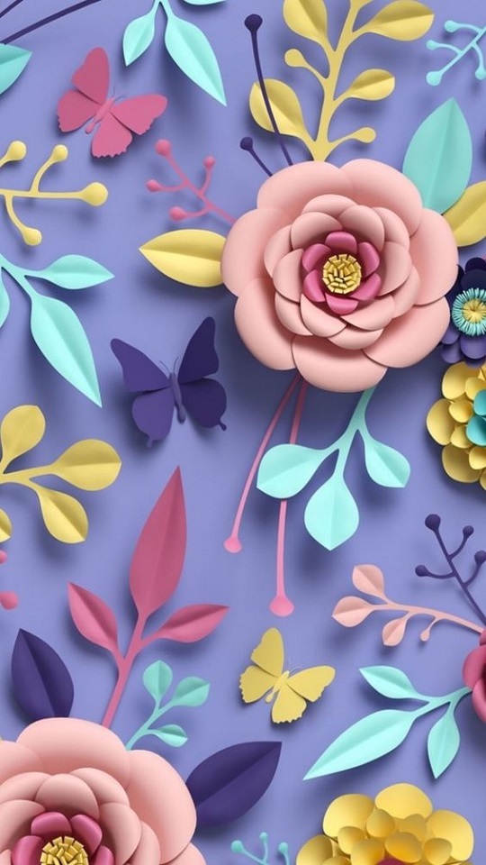 無料モバイル壁紙蝶, フラワーズ, 花, カラフル, 芸術的をダウンロードします。