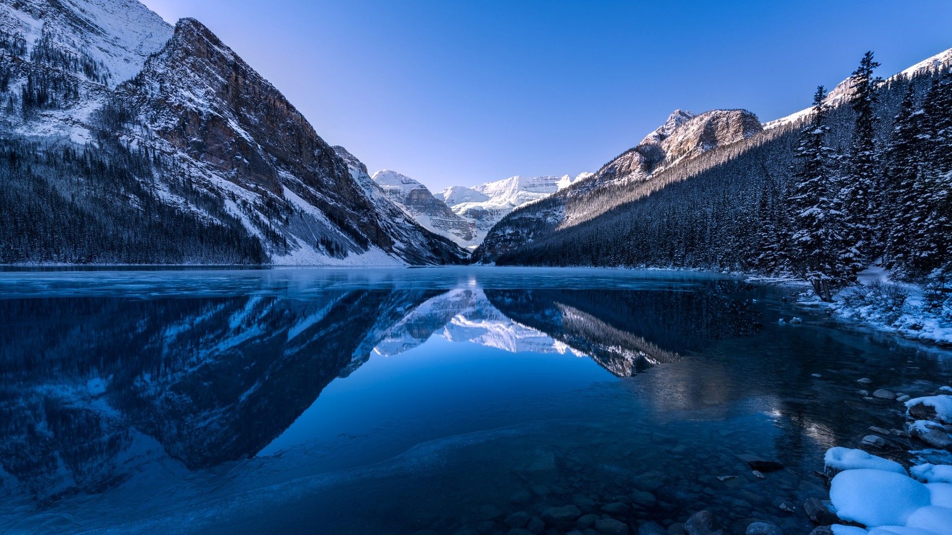 Free download wallpaper Snow, Lakes, Mountain, Lake, Earth on your PC desktop