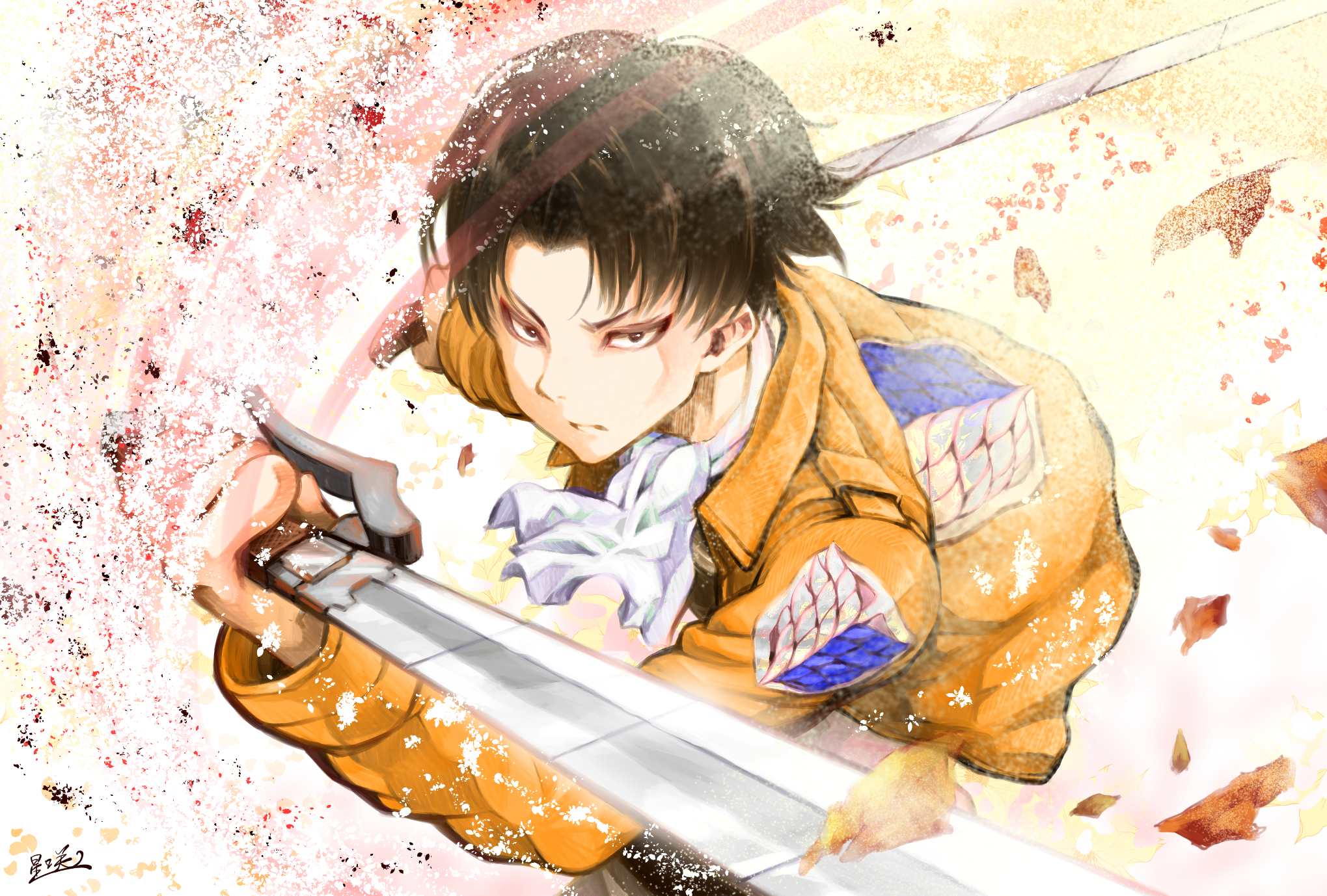 Download mobile wallpaper Anime, Sword, Attack On Titan, Levi Ackerman for free.