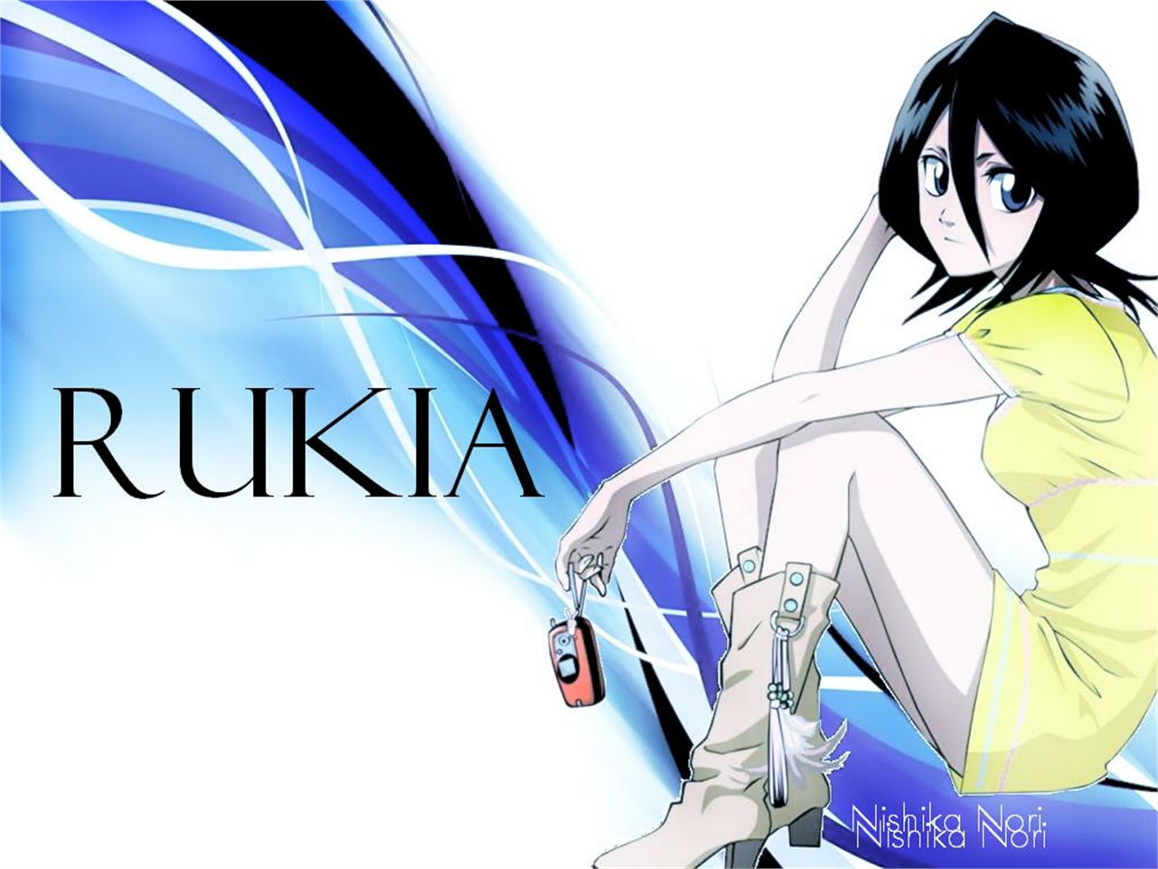 Handy-Wallpaper Bleach, Rukia Kuchiki, Animes kostenlos herunterladen.