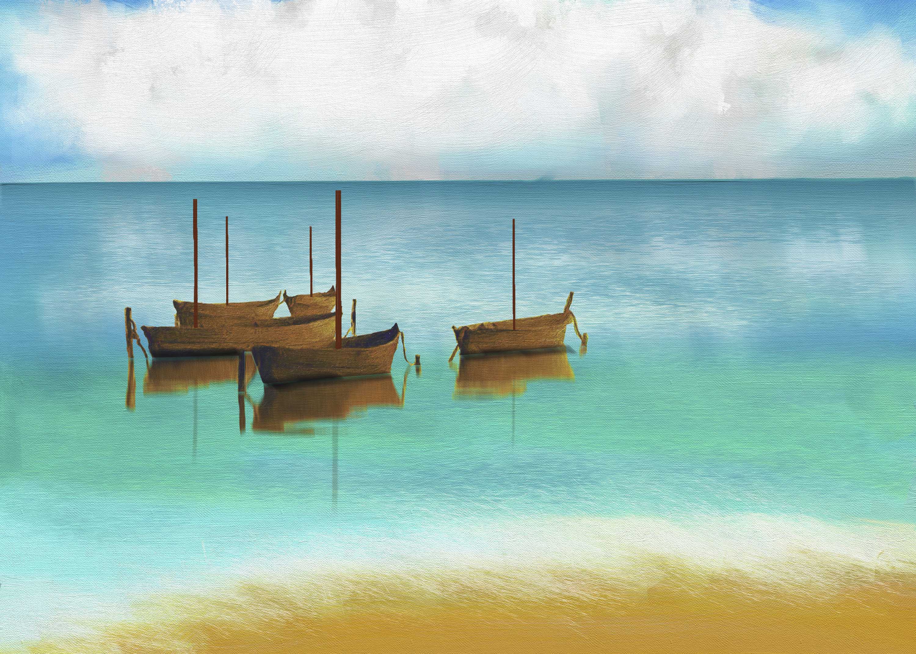 Laden Sie das Boot, Malerei, Künstlerisch-Bild kostenlos auf Ihren PC-Desktop herunter