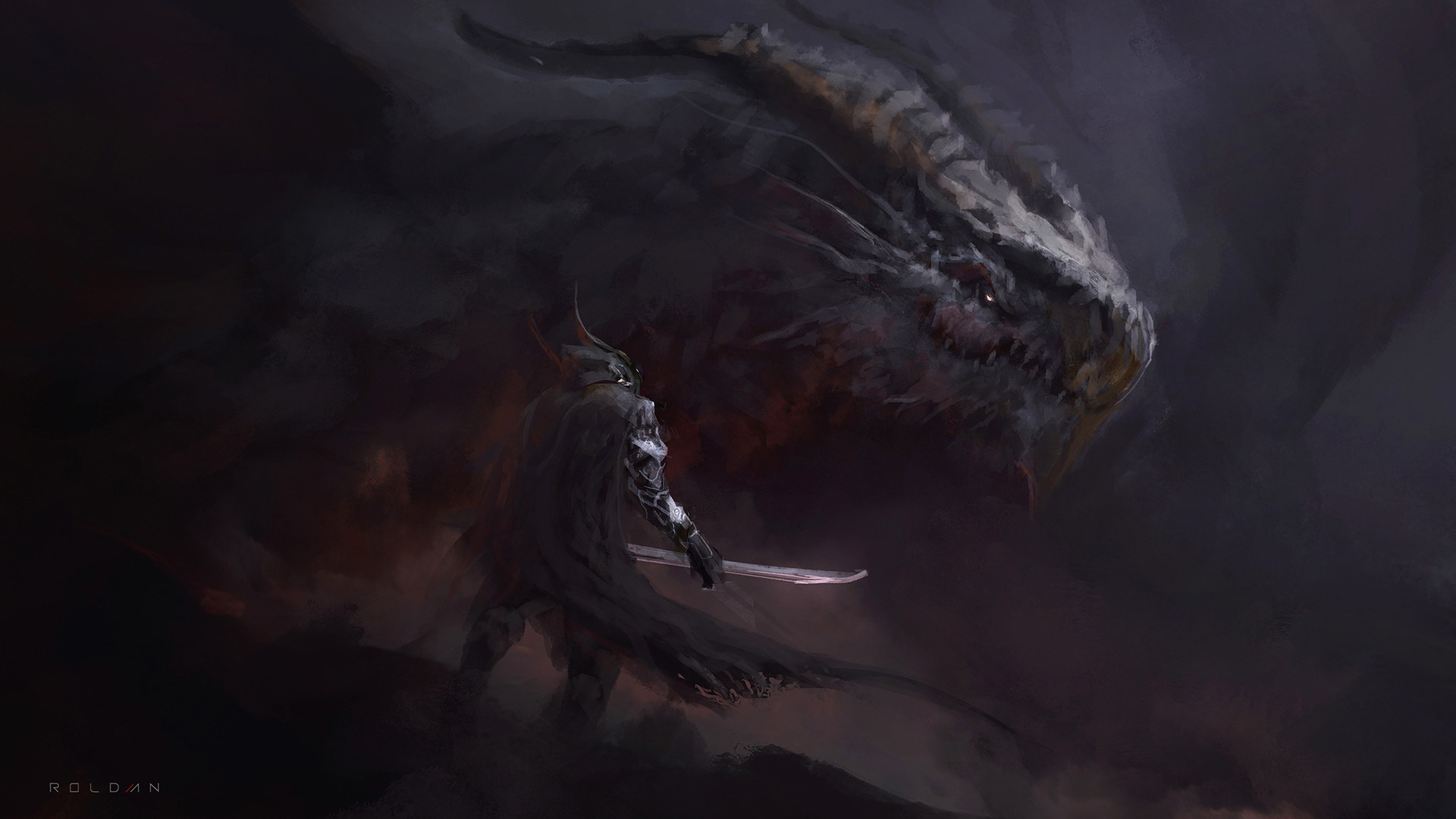 Free download wallpaper Fantasy, Dragon, Warrior on your PC desktop