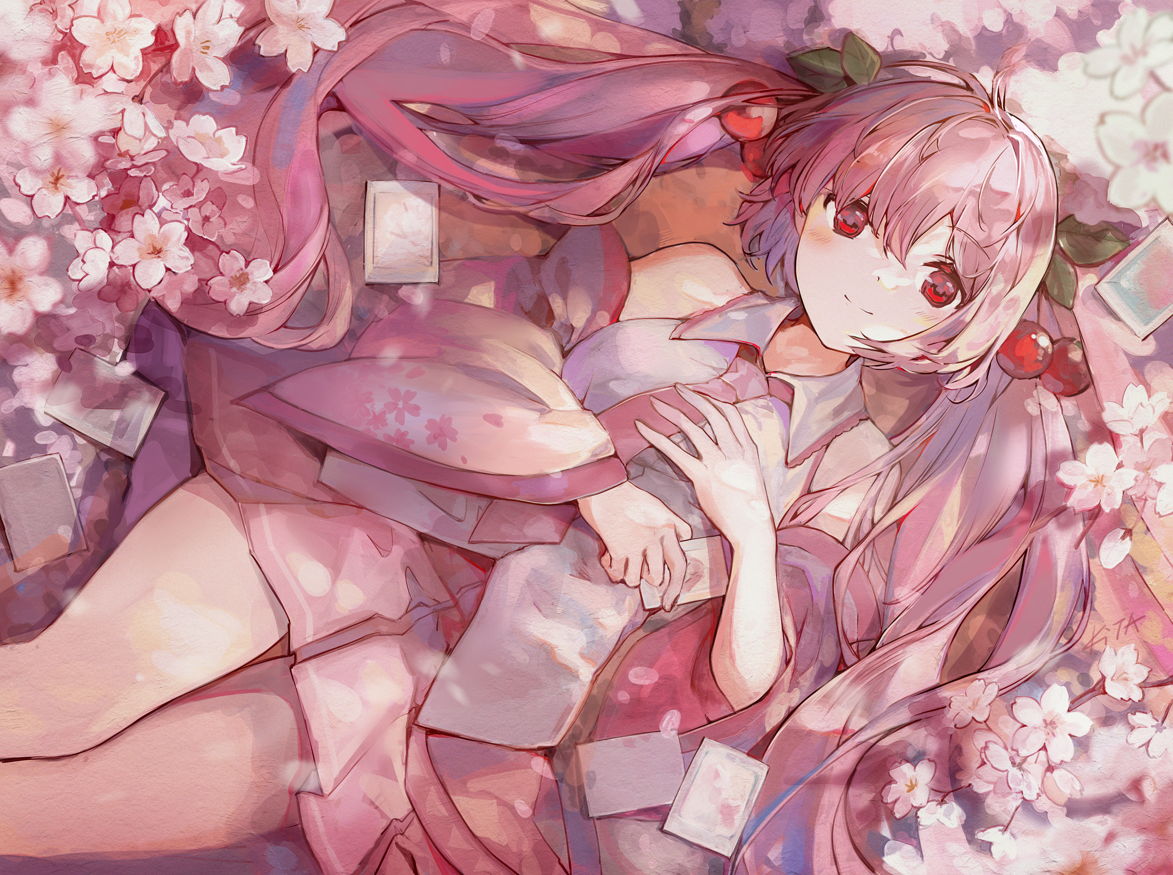 Free download wallpaper Anime, Flower, Vocaloid, Hatsune Miku on your PC desktop