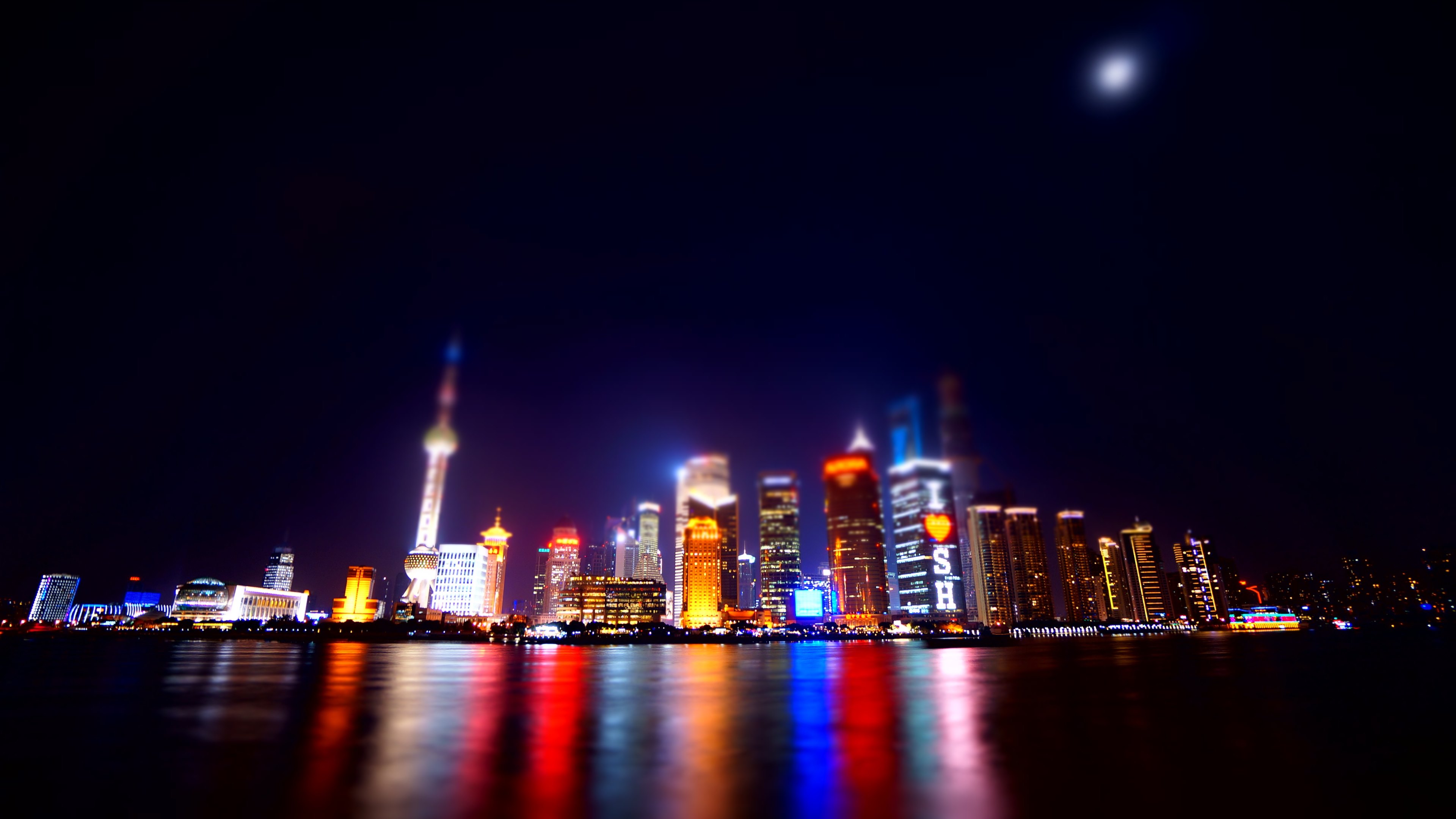 346339画像をダウンロードマンメイド, 上海, 街, 光, 夜, 反射, 都市-壁紙とスクリーンセーバーを無料で