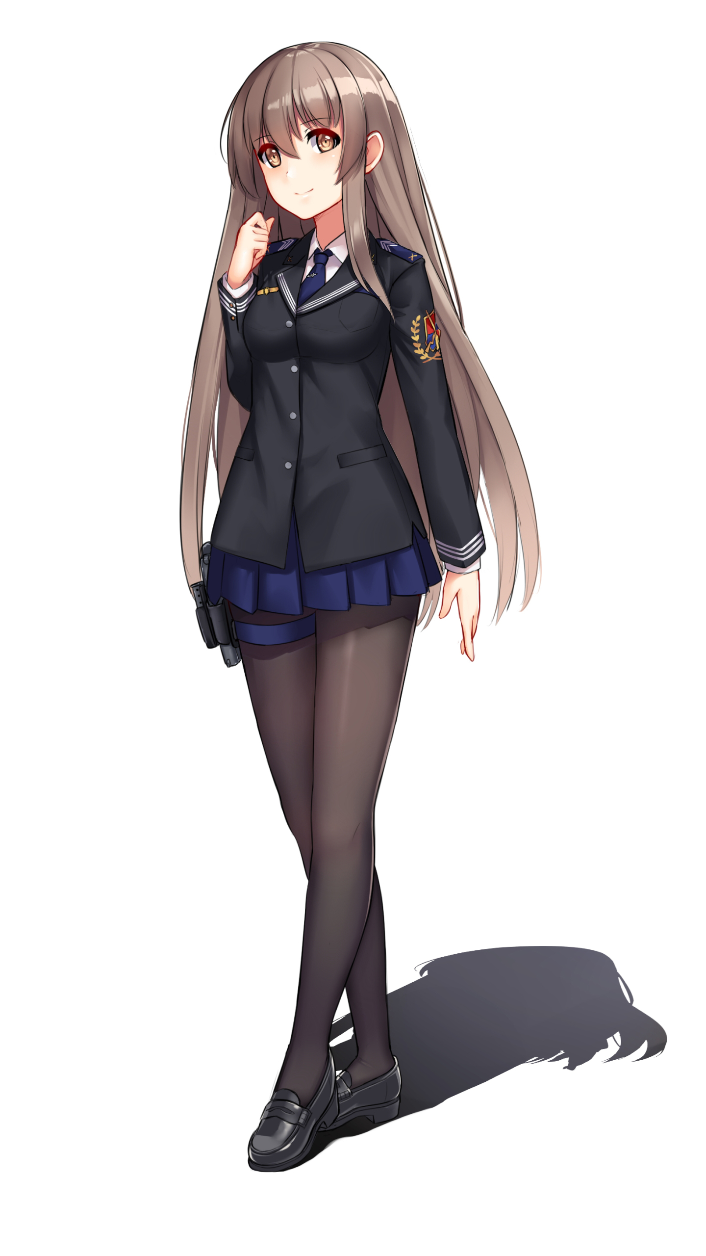 Download mobile wallpaper Anime, Uniform, Original, Long Hair, Pantyhose for free.