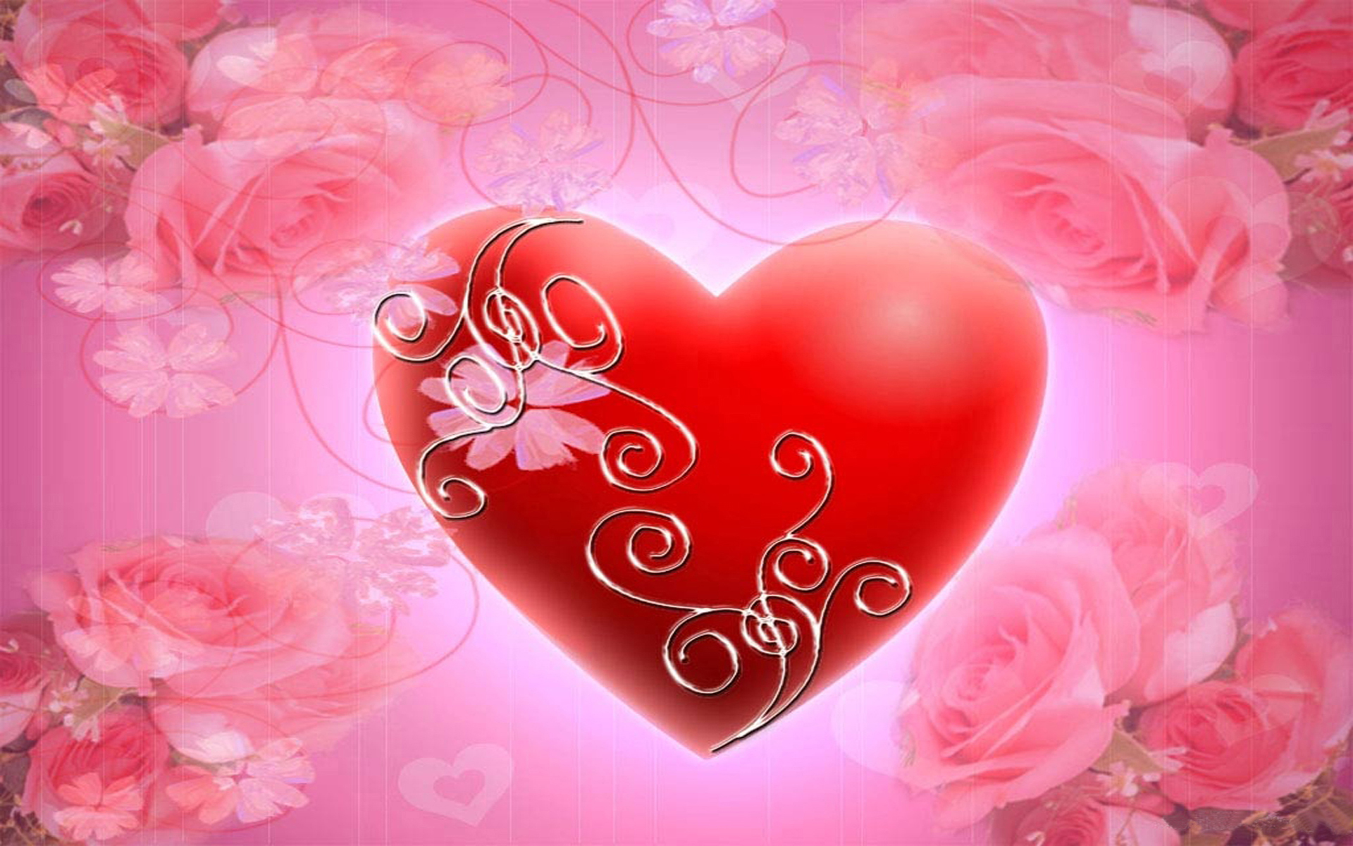 Download mobile wallpaper Rose, Heart, Artistic, Pink Rose for free.