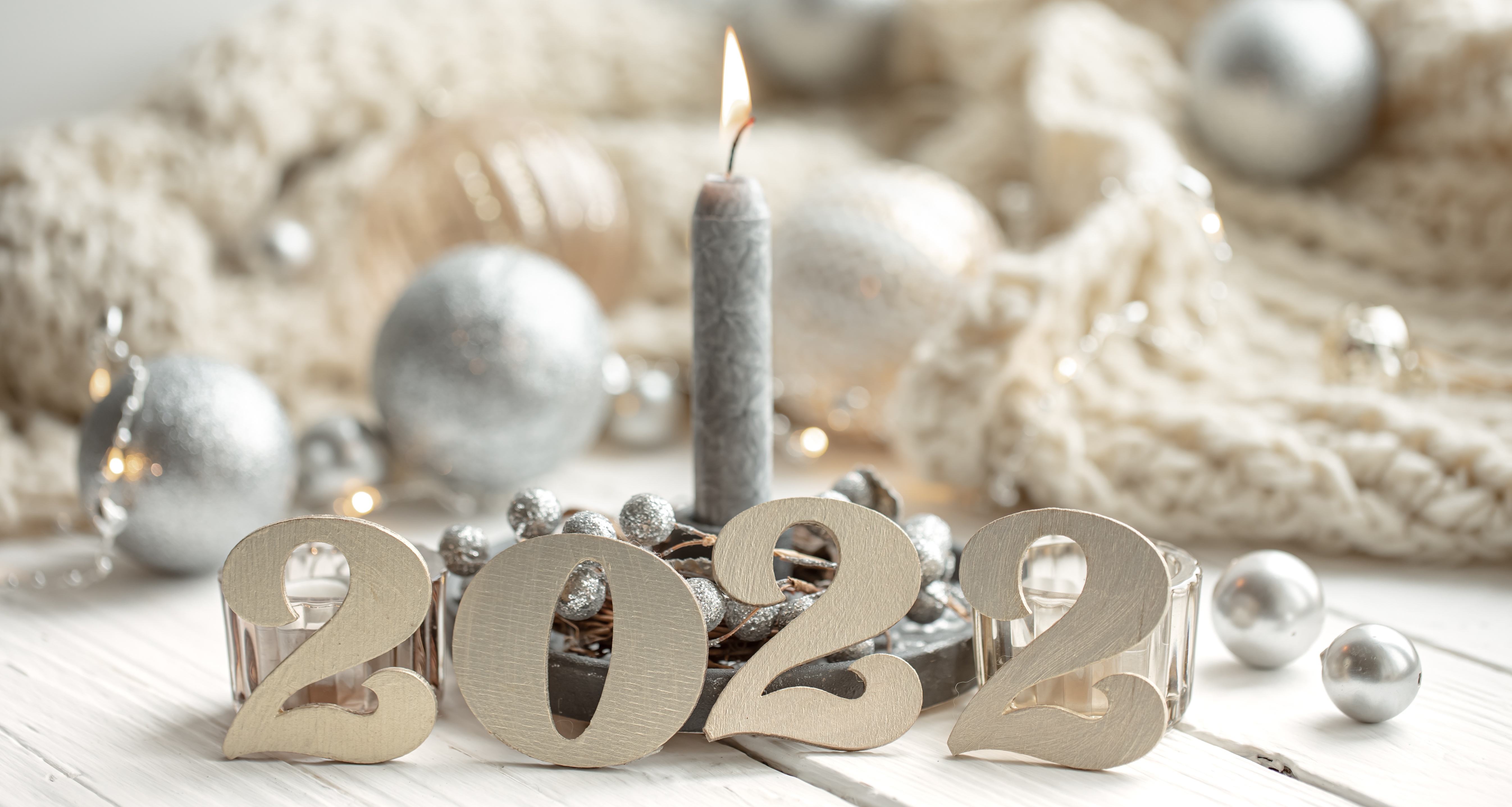 Download mobile wallpaper Holiday, Candle, New Year 2022 for free.