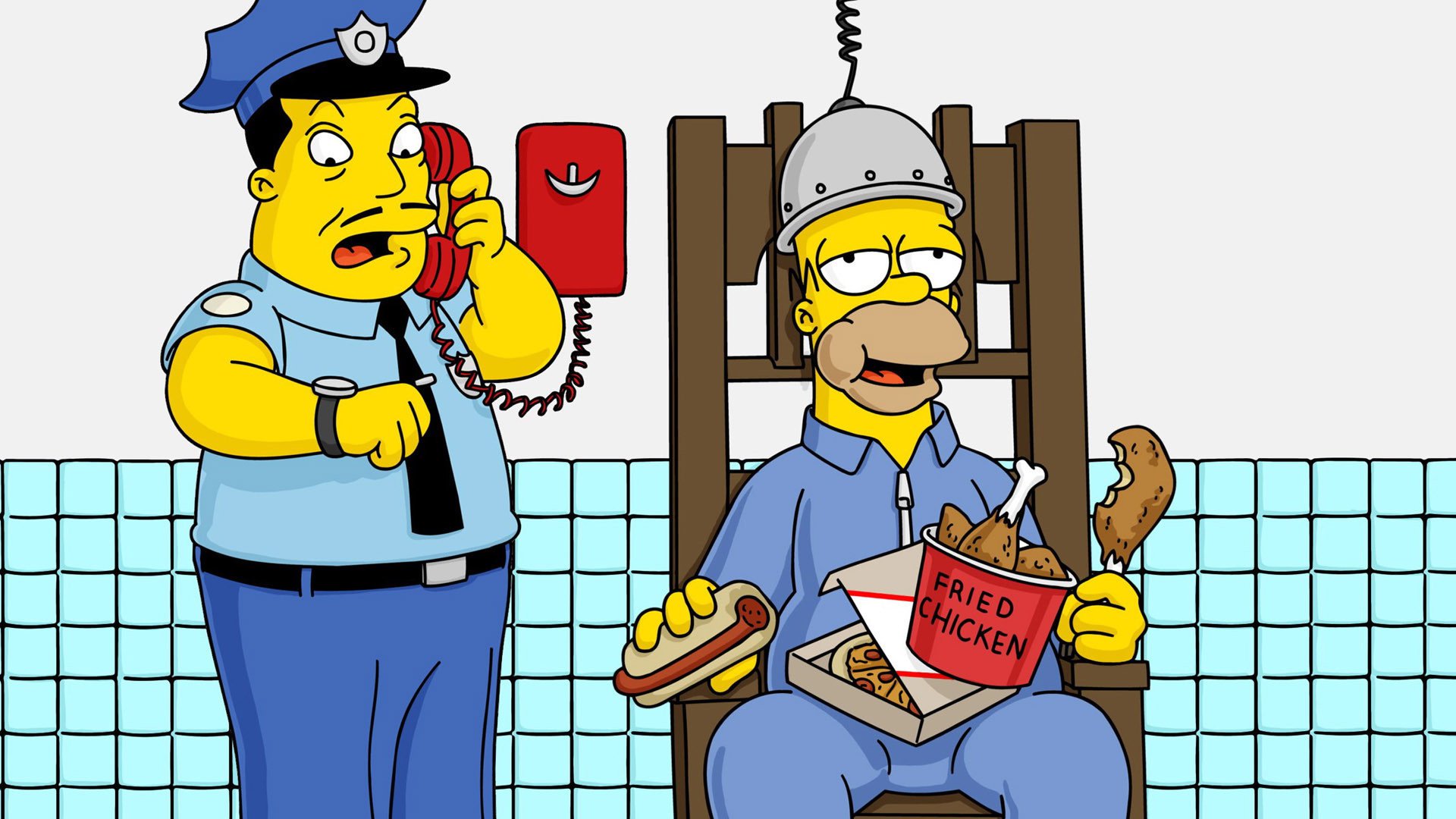 Download mobile wallpaper Homer Simpson, Tv Show, The Simpsons, Electric Chair for free.