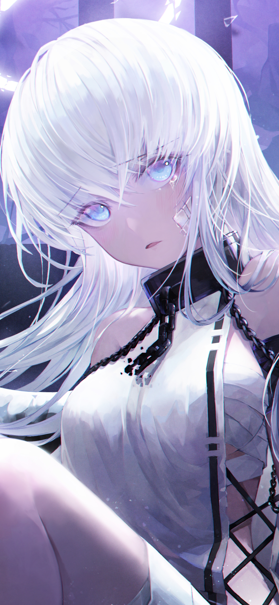 Download mobile wallpaper Anime, Original, White Hair for free.