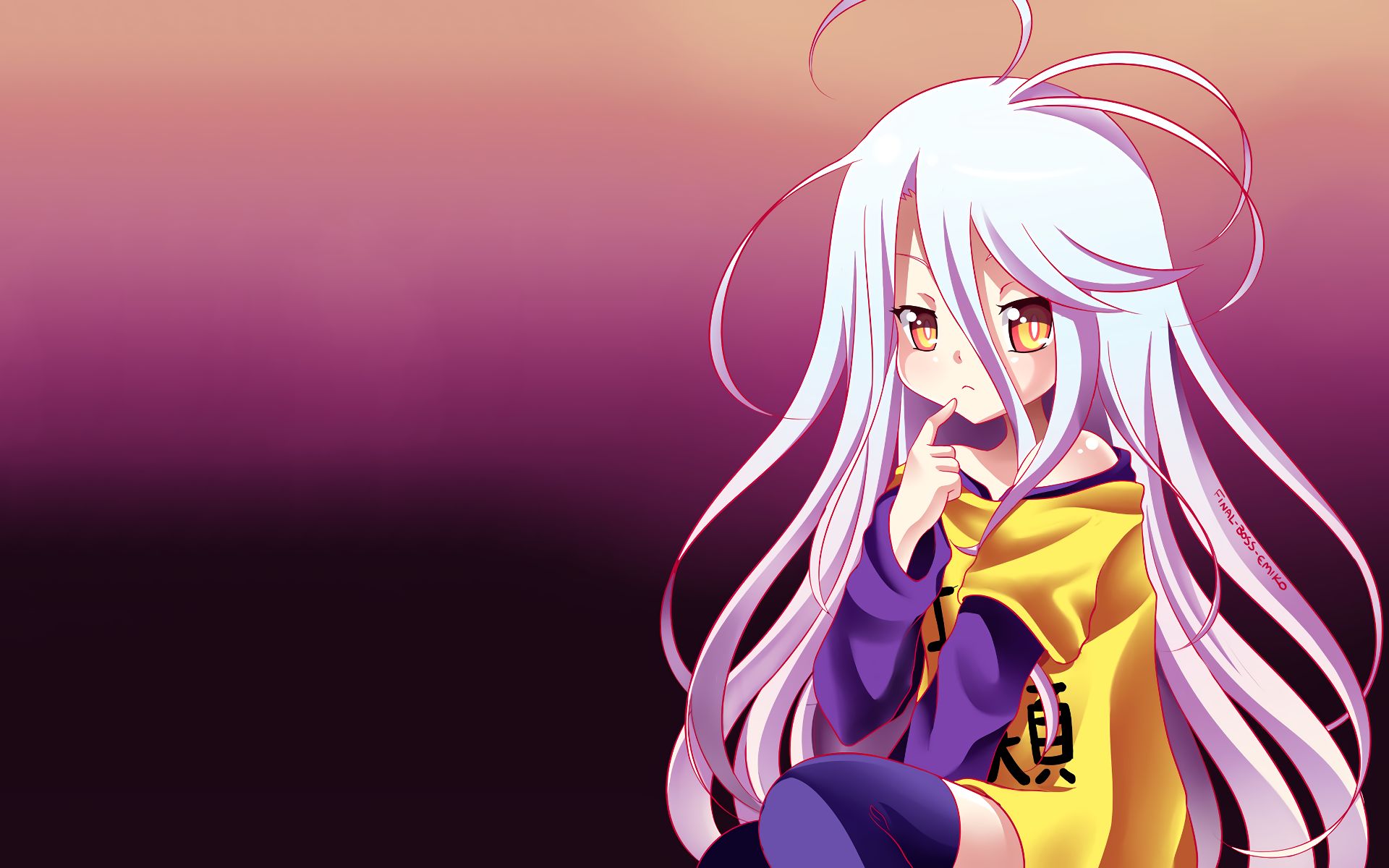 HD desktop wallpaper: Anime, Shiro (No Game No Life), No Game No Life  download free picture #827904