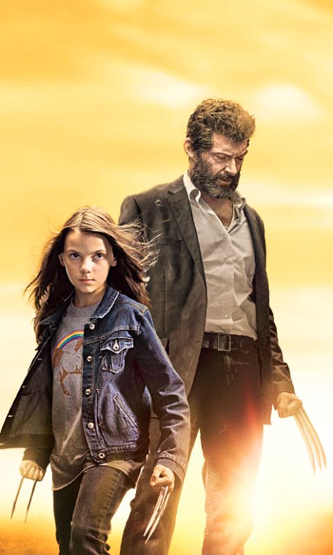 Download mobile wallpaper X Men, Hugh Jackman, Wolverine, Movie, X 23, Logan, Logan (Movie), Dafne Keen for free.