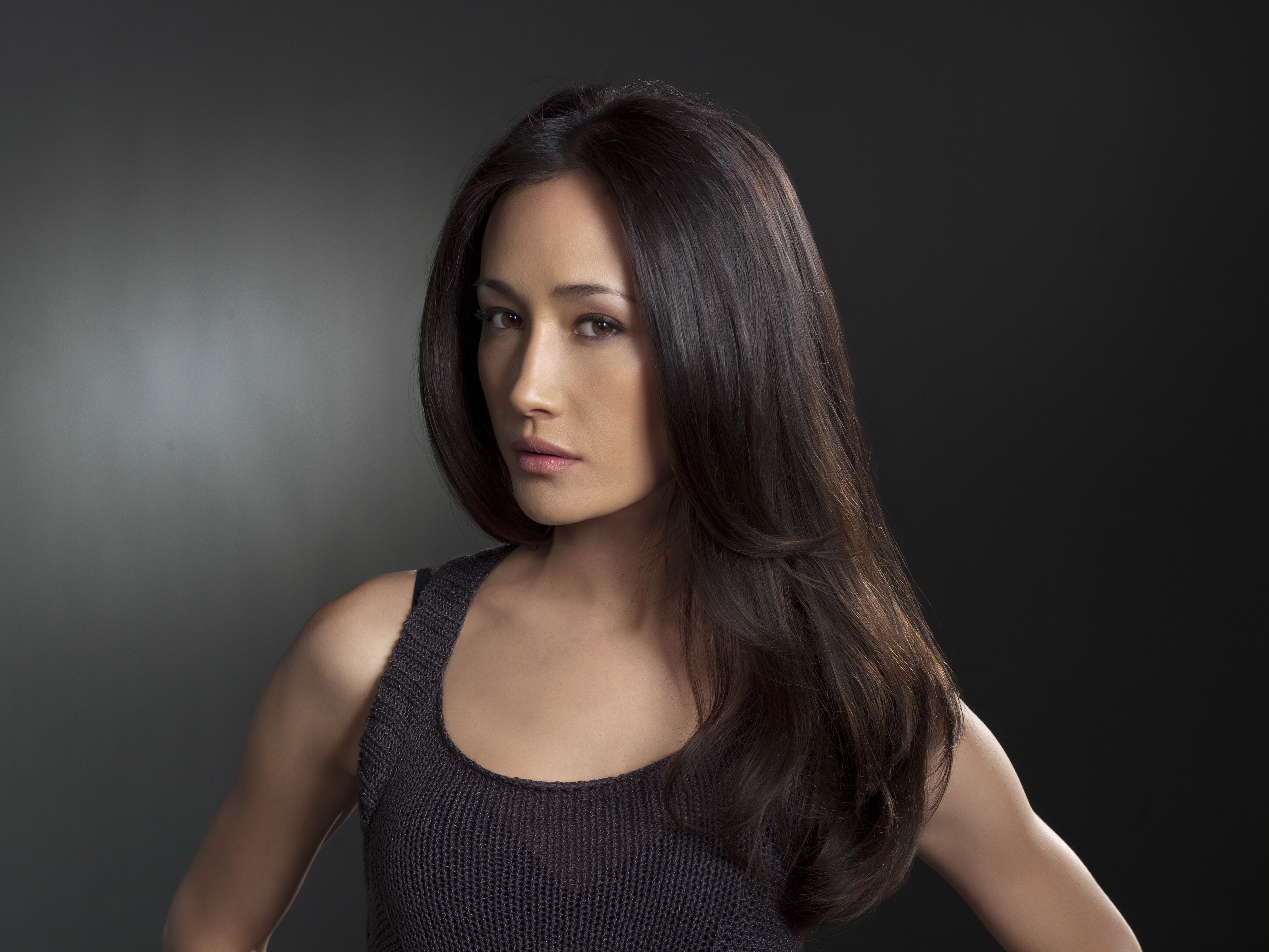 maggie q, celebrity, actress, brown eyes, brunette, face, long hair