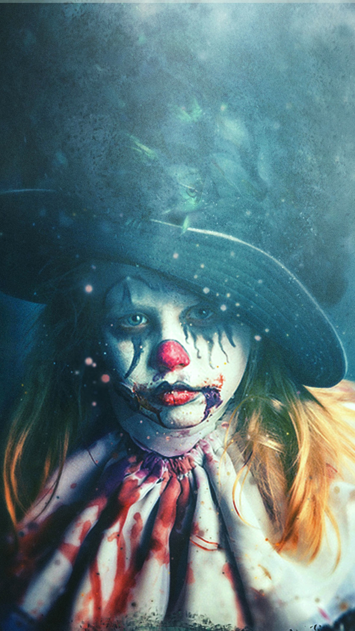 Download mobile wallpaper Artistic, Child, Clown for free.